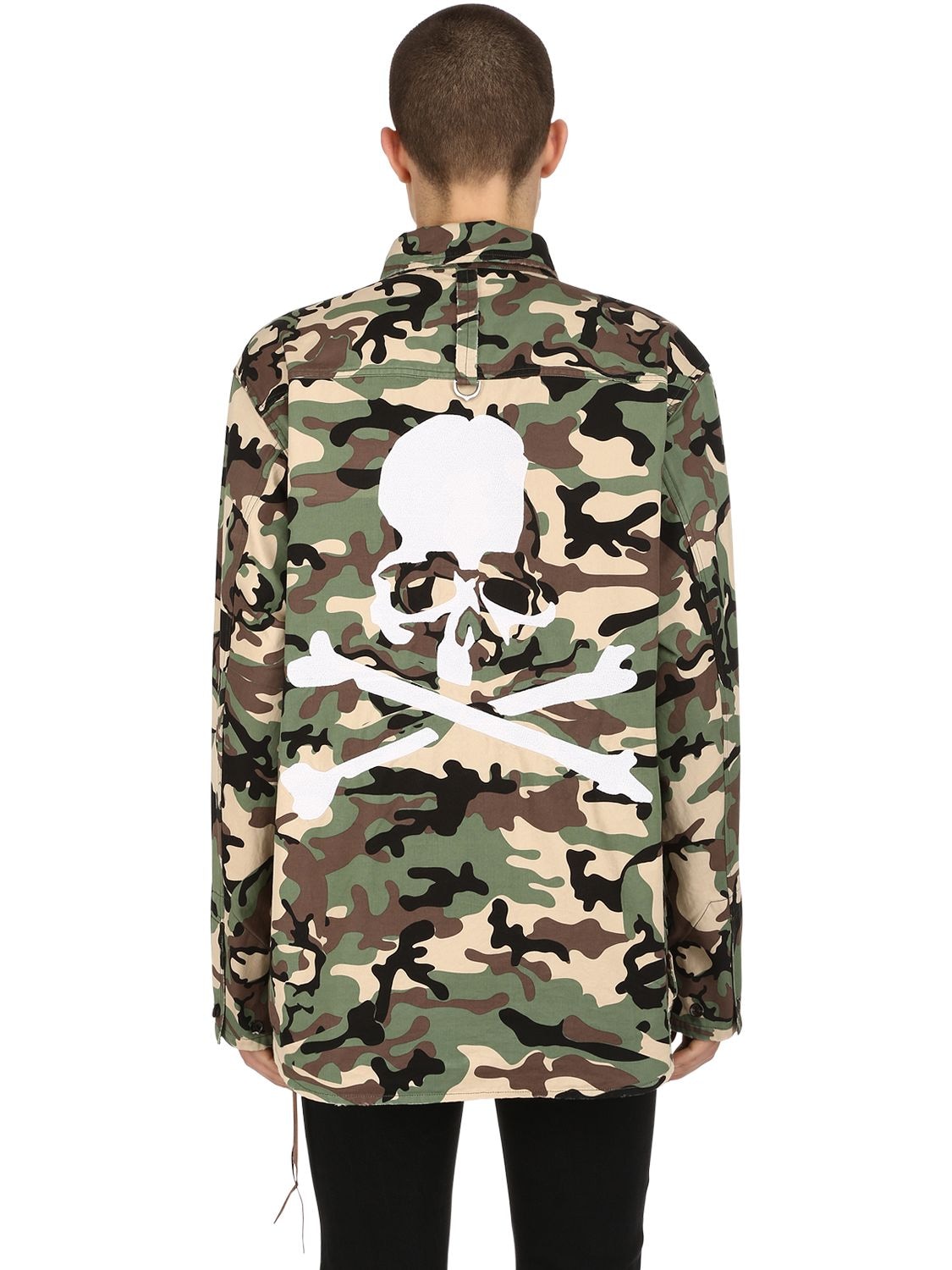 Mastermind Japan Oversized Military Canvas Shirt In Camouflage