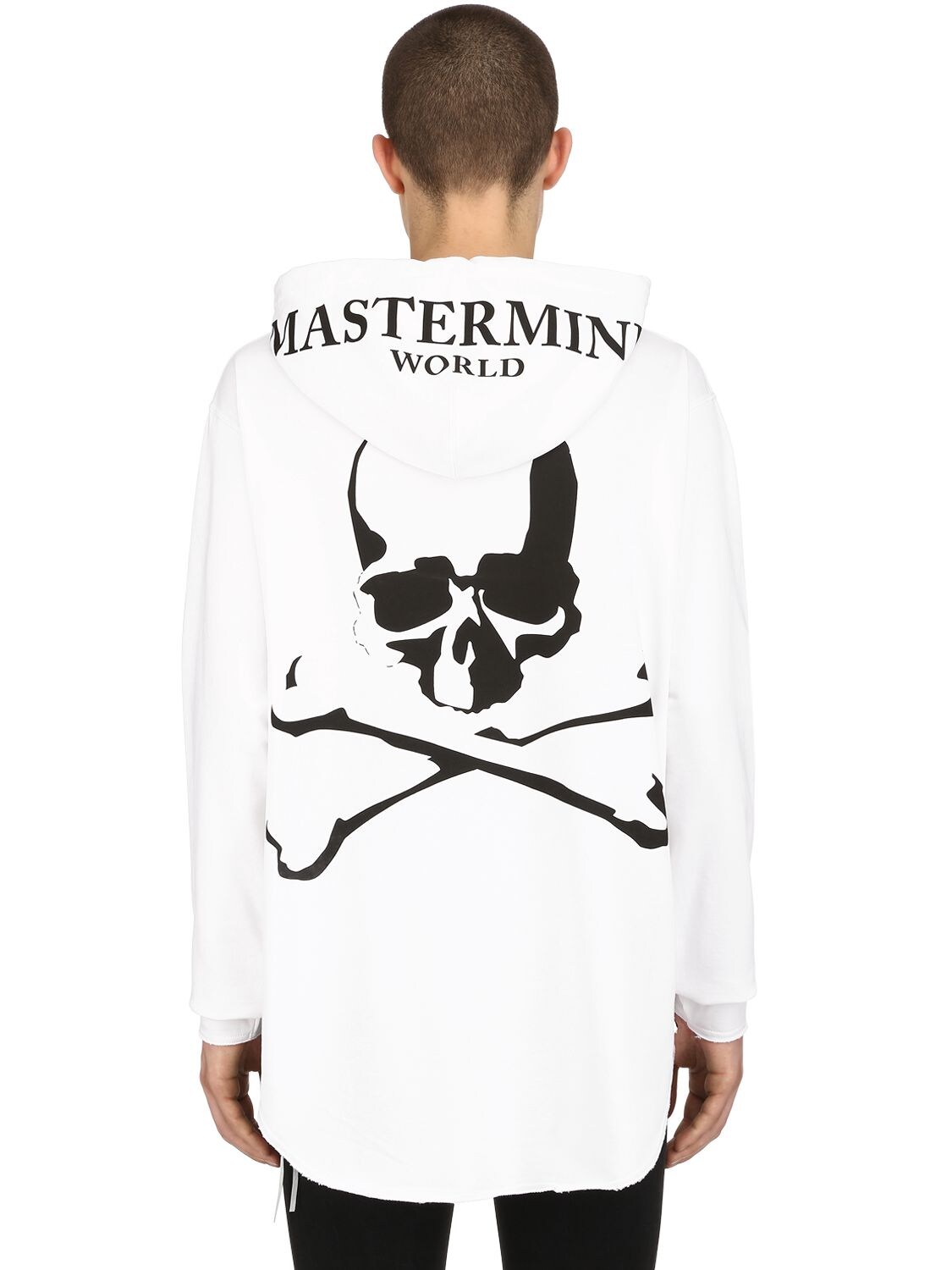 Mastermind Japan Oversized Hooded Light Cotton Sweatshirt In White