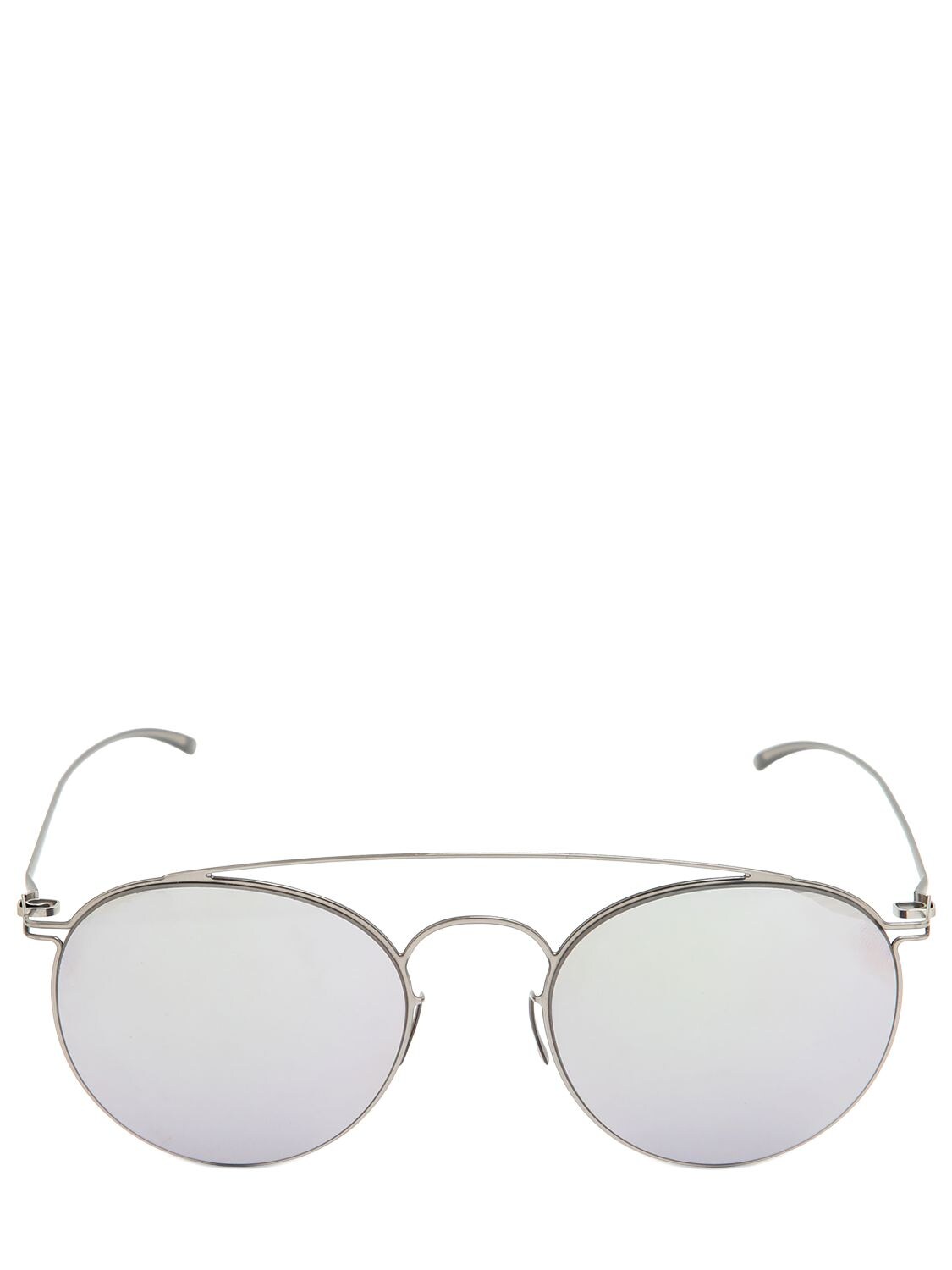 Mykita Margiela Aviator Mirrored Sunglasses In Silver