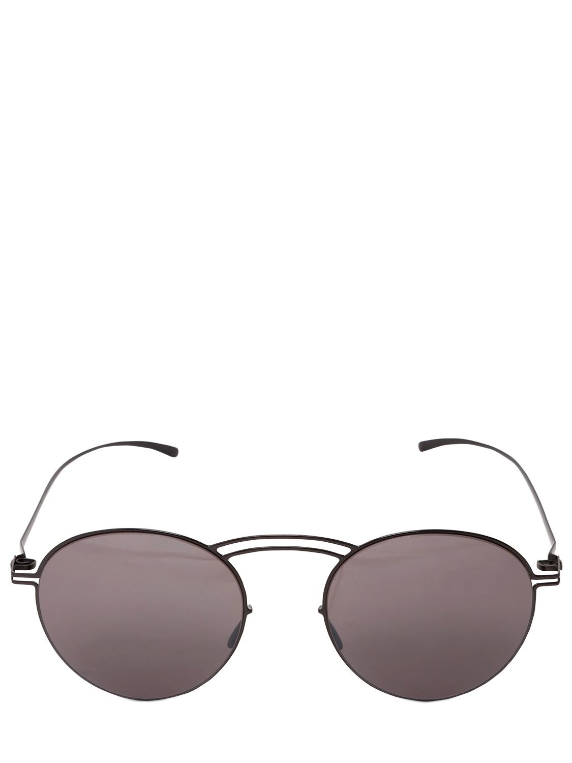 Mykita Maison Margiela Round Sunglasses In Dark Grey