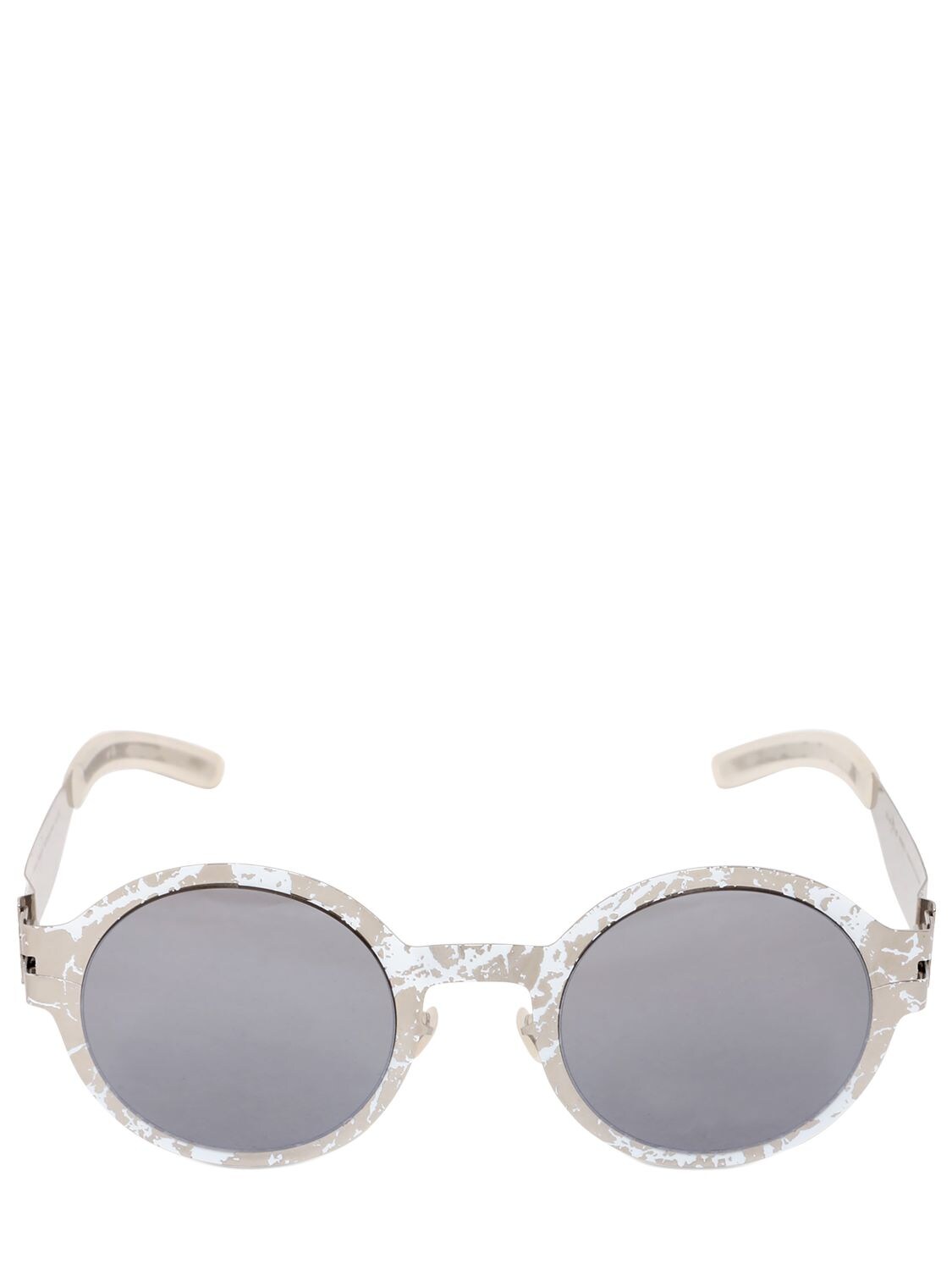 Mykita Maison Margiela Hand-painted Sunglasses In White
