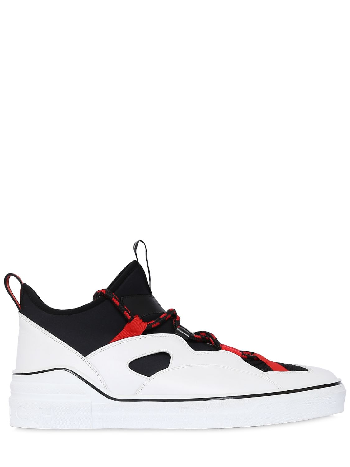 GIVENCHY GEORGE V NEOPRENE & LEATHER SNEAKERS,67IL01011-MDA00