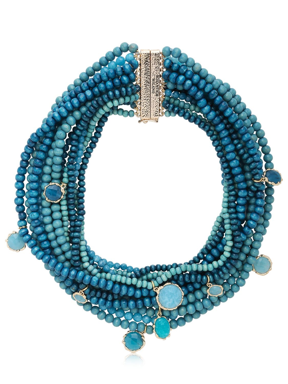 Rosantica Inganno Beaded Necklace In Blue