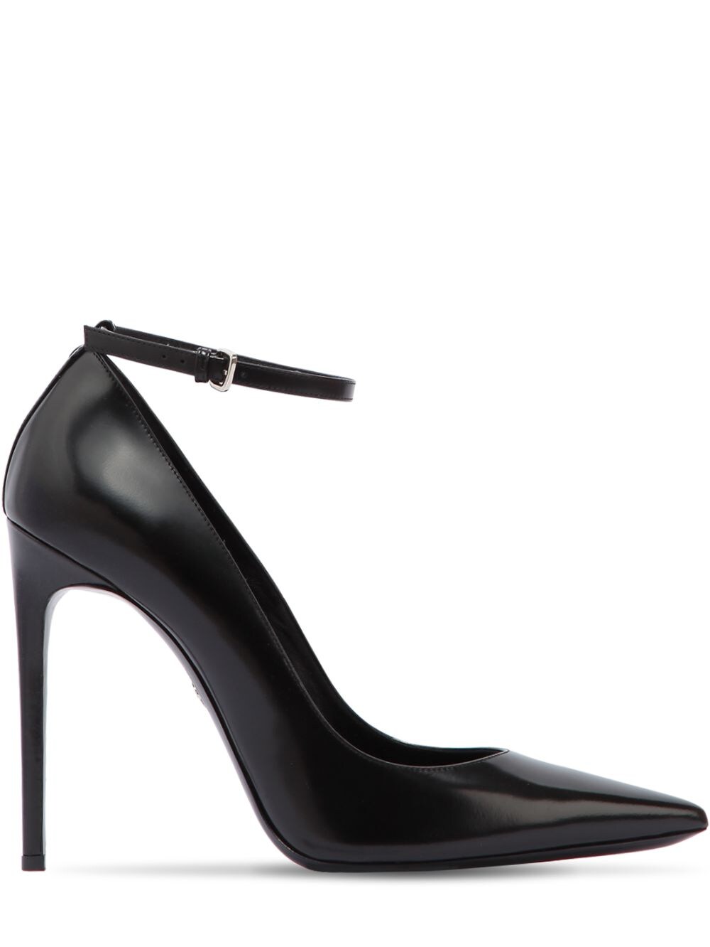 Dsquared2 110mm Brushed Leather Ankle Strap Pumps In Black