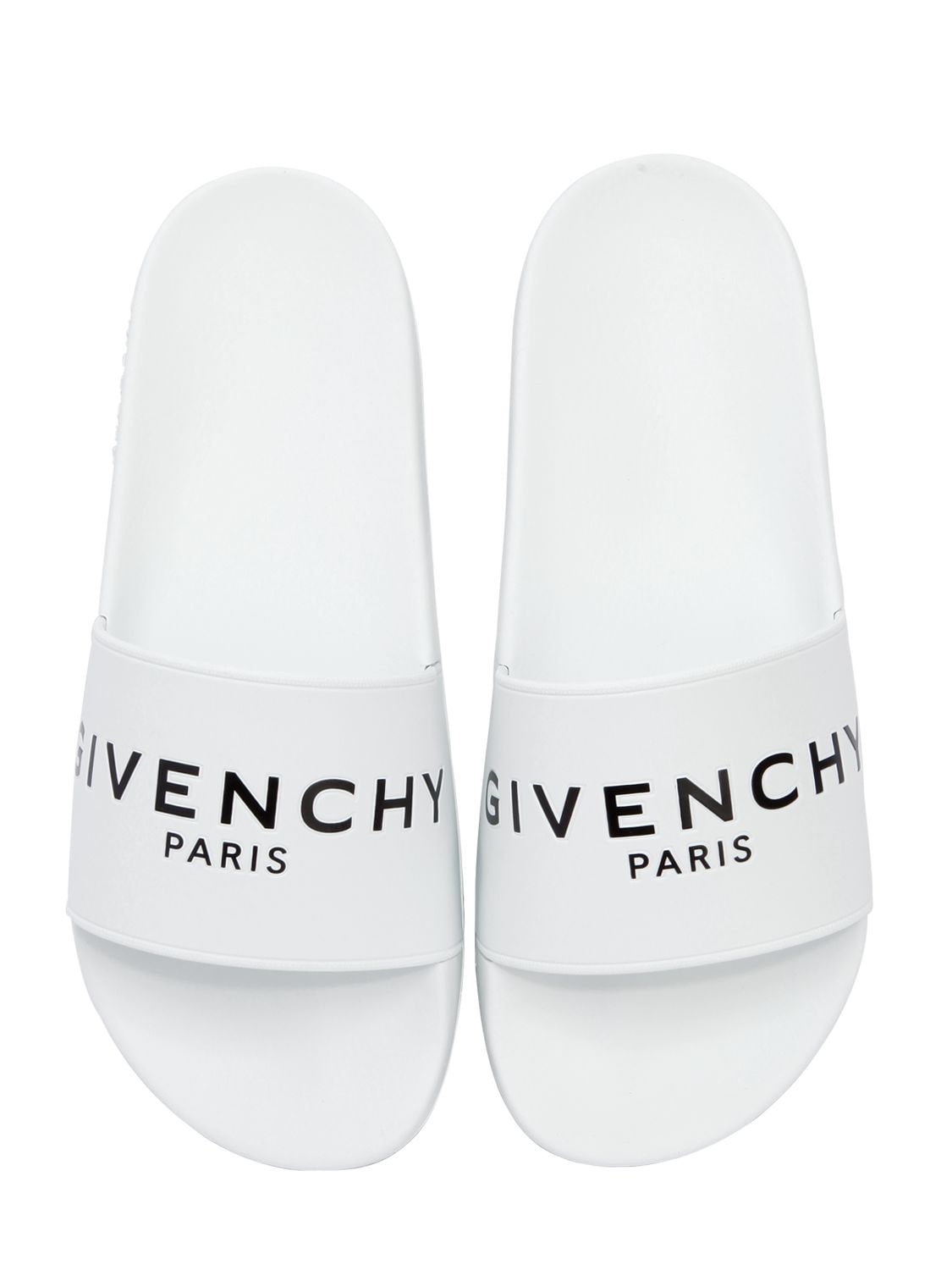 white and black givenchy slides