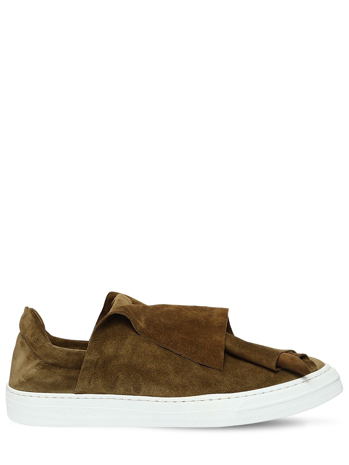 Ports 1961 20mm Layered Suede Slip-on Sneakers In Khaki