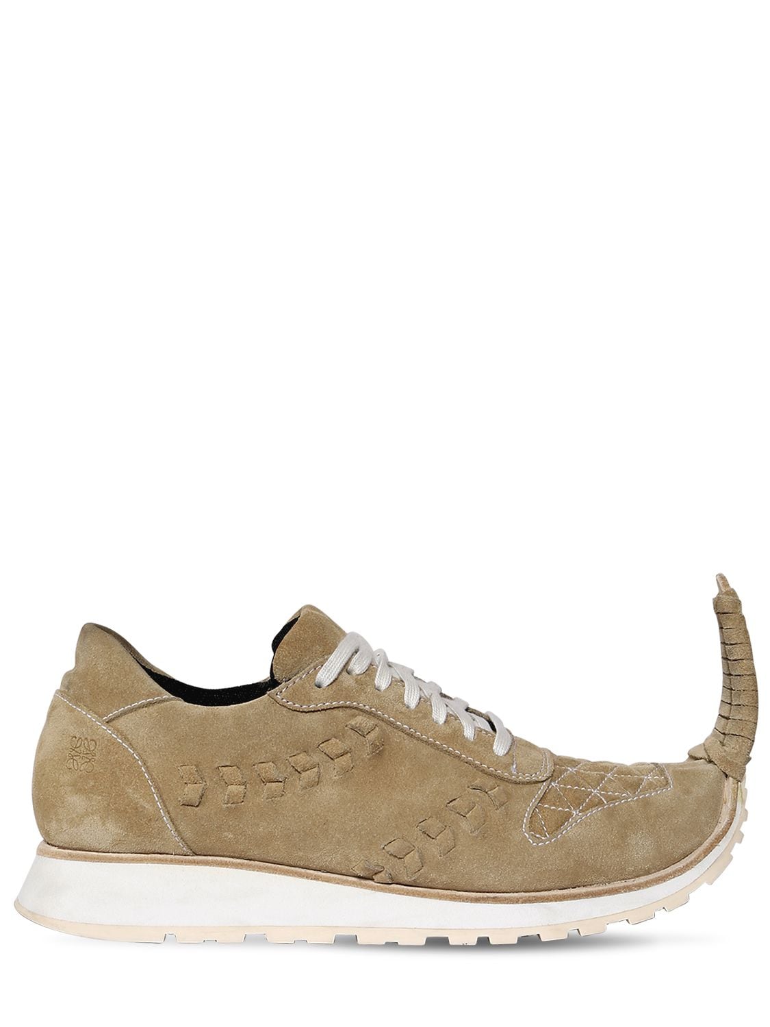 LOEWE 20MM POINTED SUEDE SNEAKERS,67ILO5001-ODEzMA2