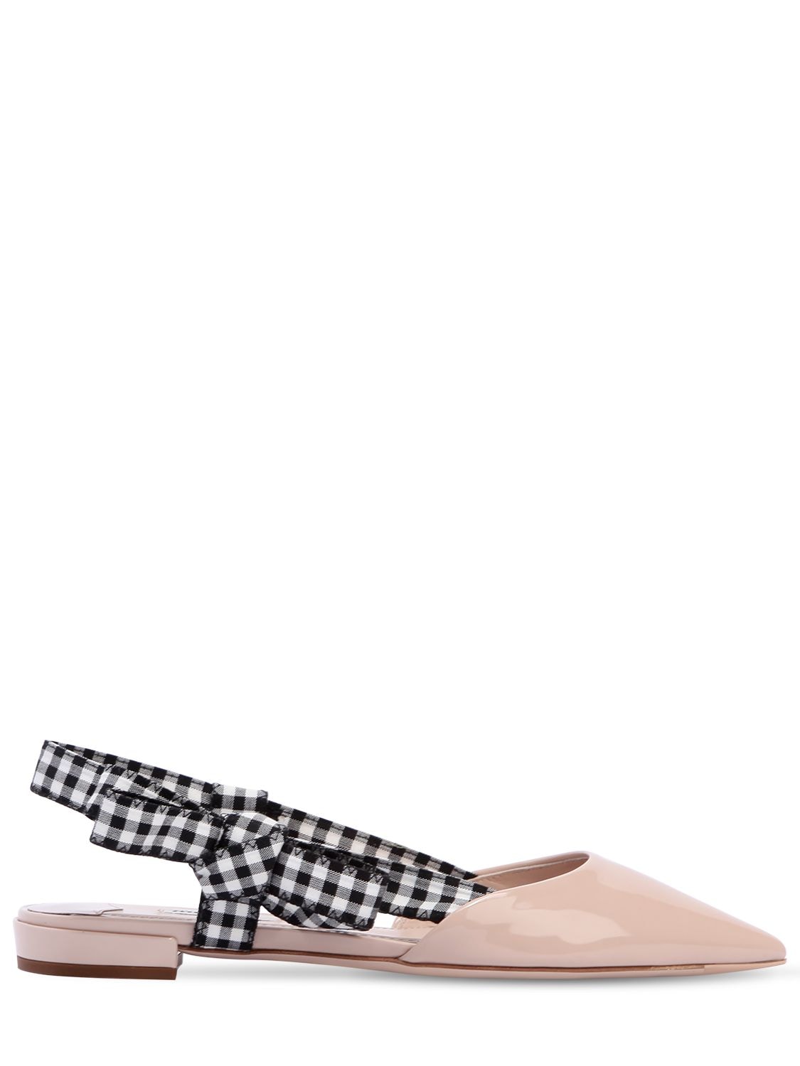MIU MIU 10MM PATENT LEATHER SLINGBACK FLATS,67ILO6020-RjAyMzY1