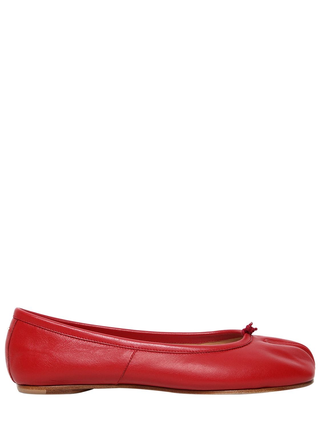 MAISON MARGIELA 10MM TABI LEATHER BALLERINA FLATS,67IM85001-MzE00