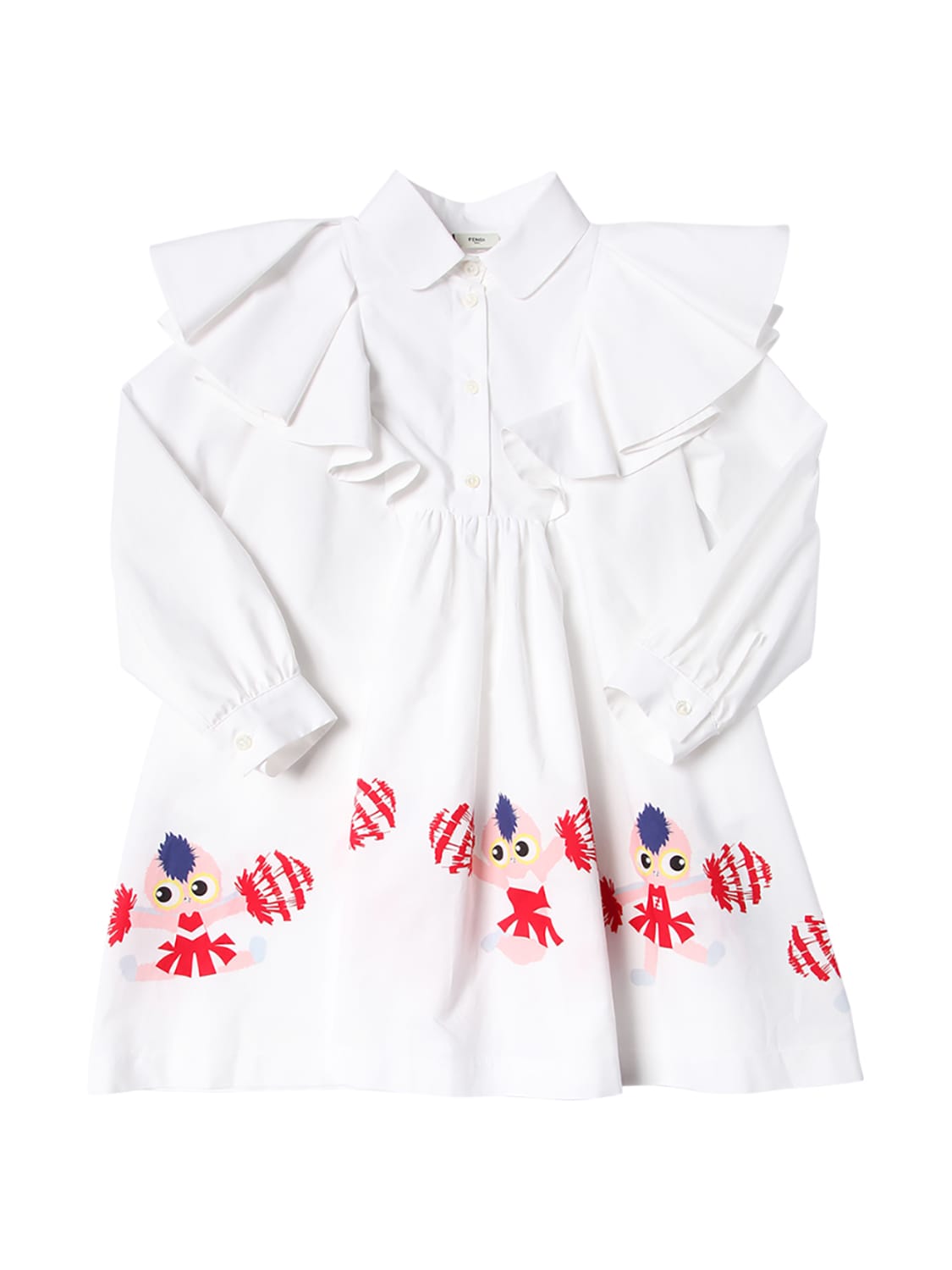 Cheer Printed Cotton Poplin Shirt Dress