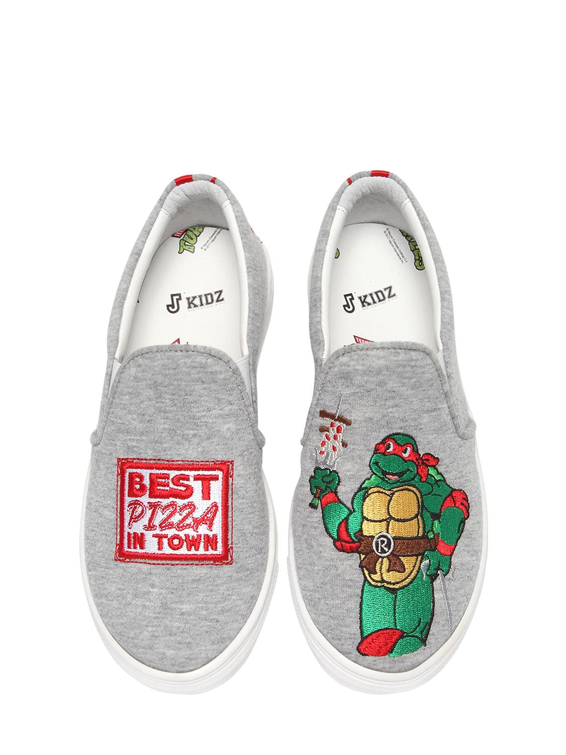 Joshua Sanders Kids' Raphael Ninja Turtle Slip-on Sneakers In Grey