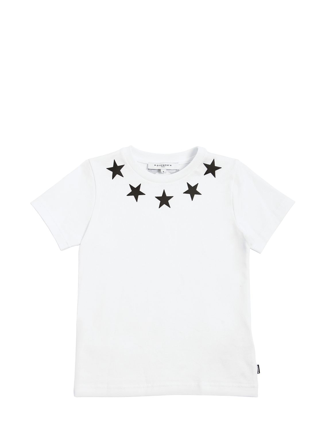 t shirt with stars around collar