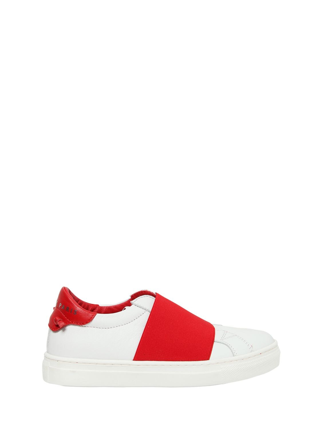 Givenchy Kids' Leather Slip-on Sneakers In Red,white