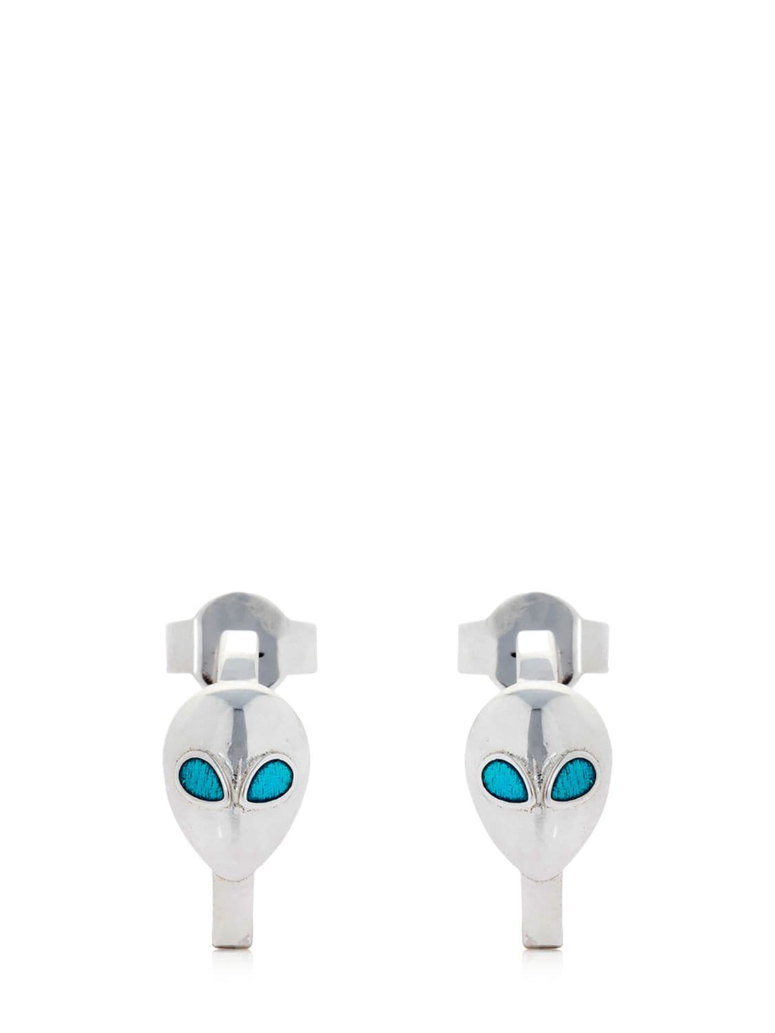Alina Abegg Alien Mini Hoop Earrings In Silver,blue