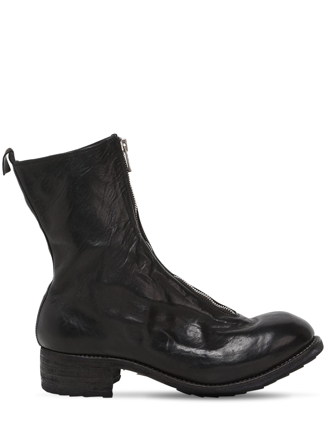 Guidi 40mm Zip-up Full Grain Leather Boots In Black