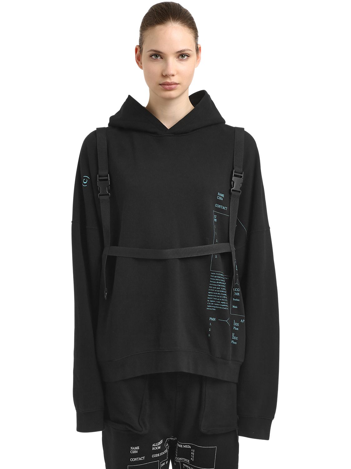 C2h4 Zero Gravity Tactical Cotton Sweatshirt In Black ModeSens