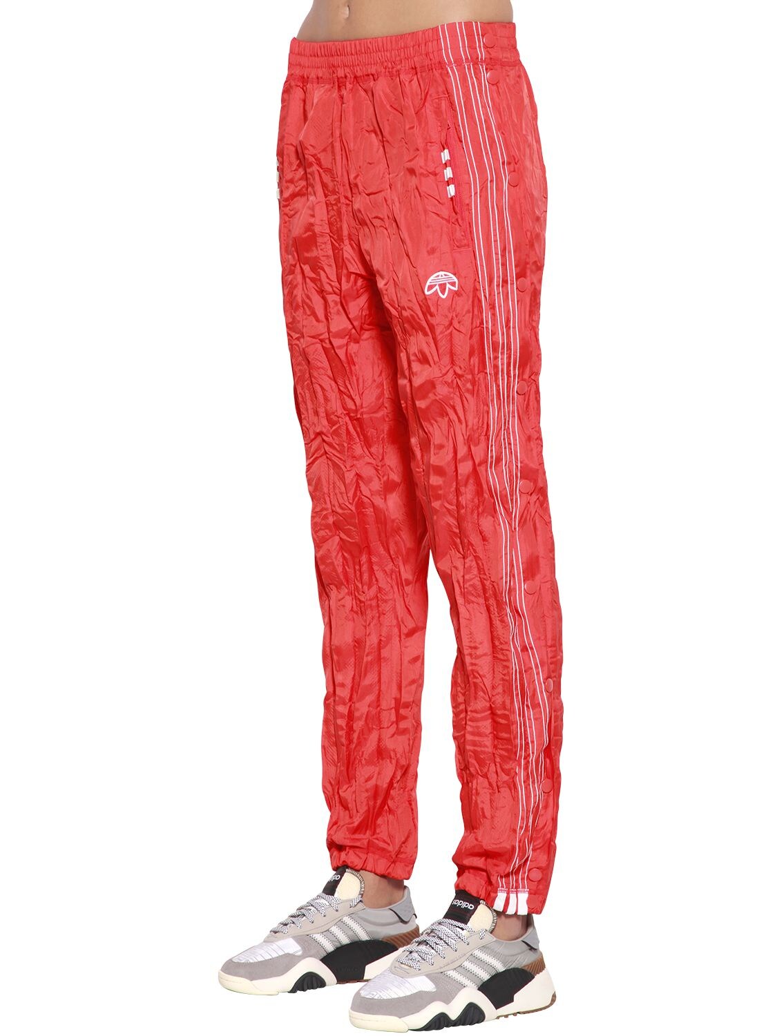 Adidas Originals By Alexander Wang Aw Wrinkled Tear Away Track Pants In  Orange | ModeSens