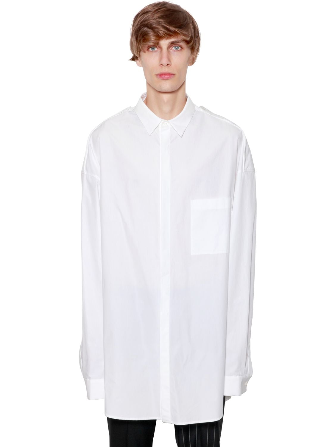 Juunj Cotton Poplin Shirt W/ Double Back In White