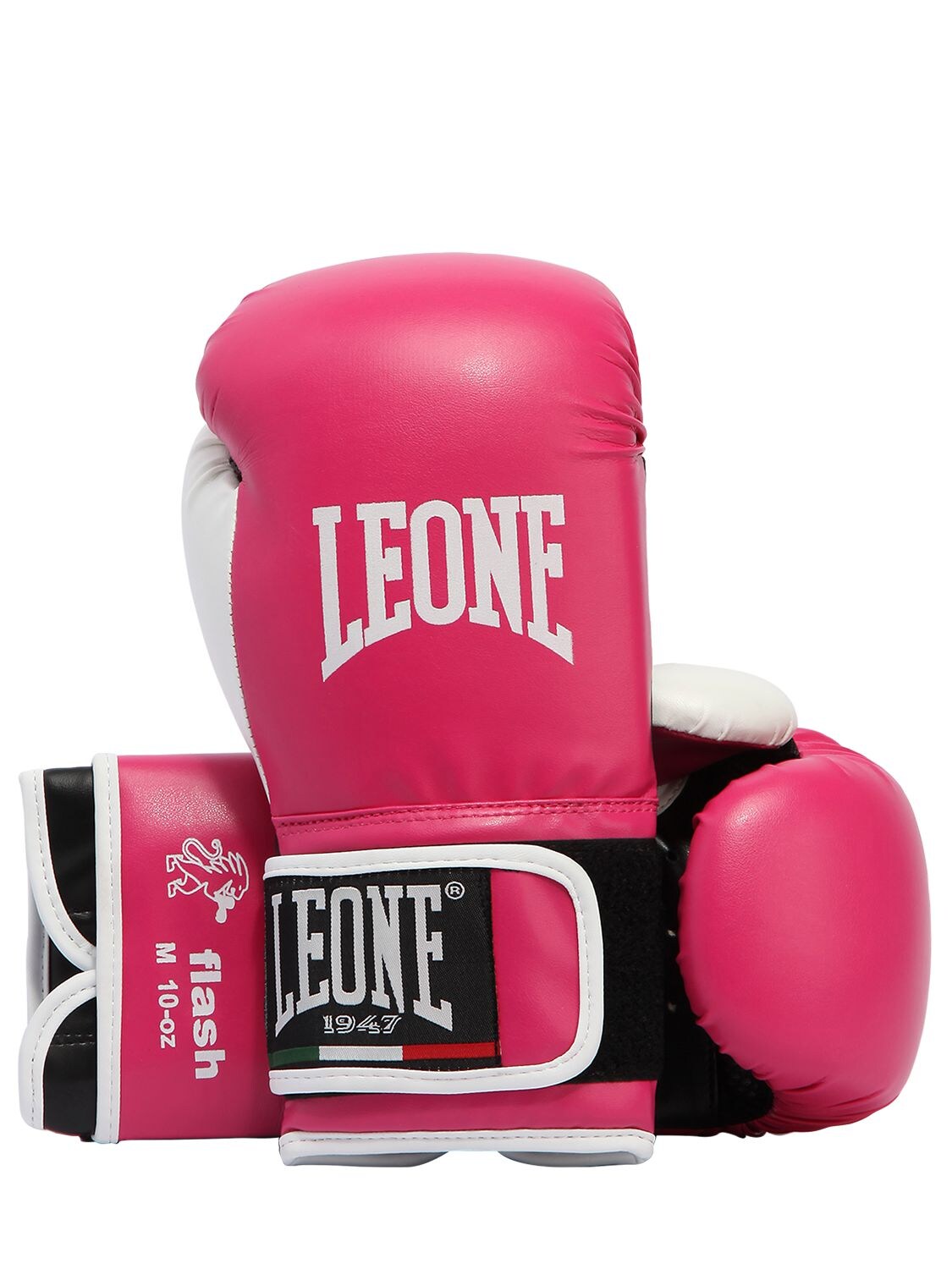 Leone 10oz Flash Faux Leather Boxing Gloves In Fuchsia