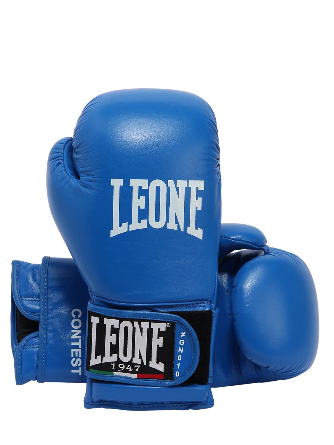 Leone 10oz Contest Leather Boxing Gloves In Blue