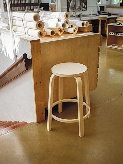 Shop Artek 64 Bar Stool In Beige