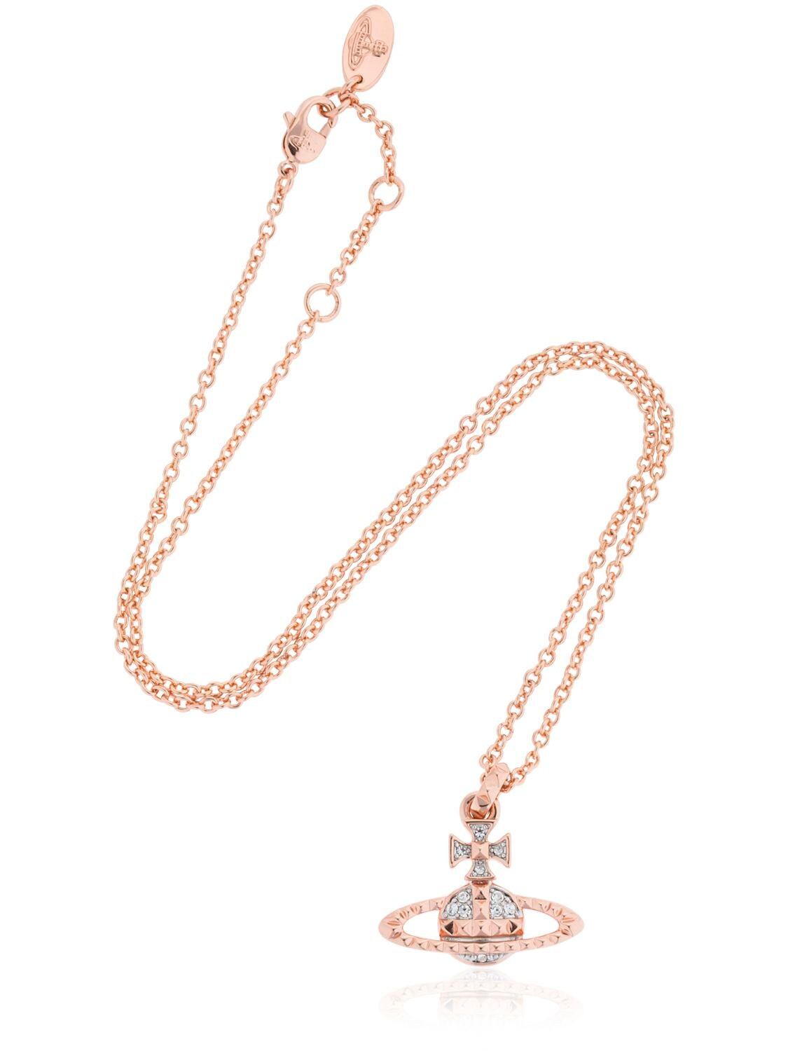 Vivienne Westwood Mayfair Orbit Pendant Necklace In Rose Gold
