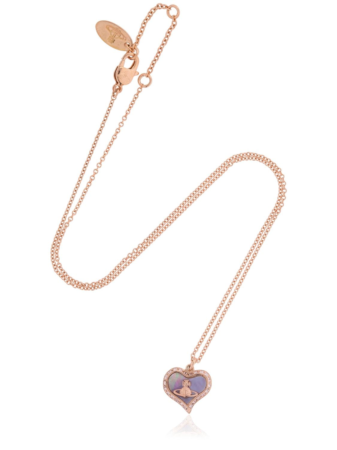 Vivienne Westwood Petra Heart Pendant Necklace In Pink