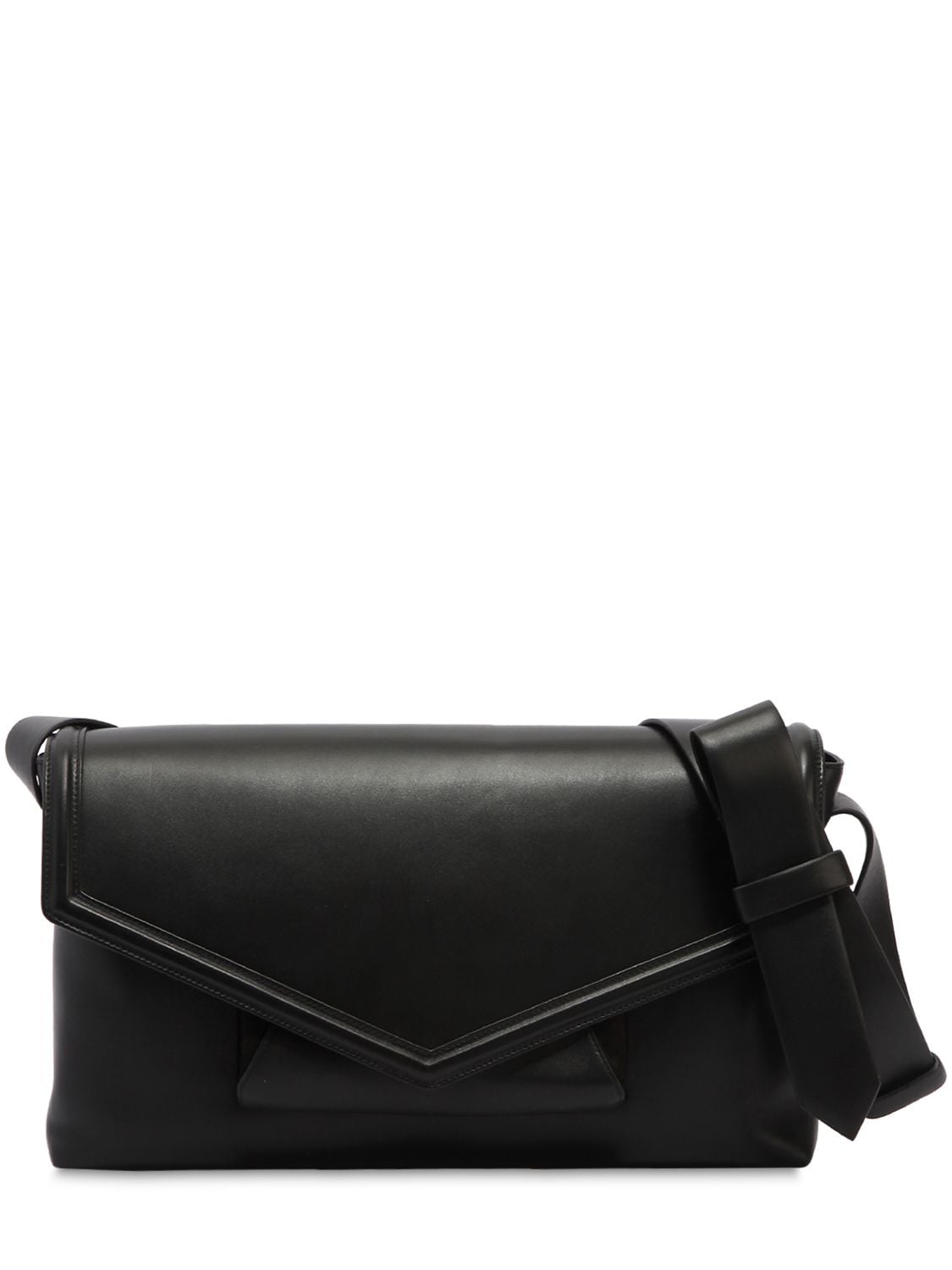 Micoli Posta Nappa Leather Crossbody Bag In Black