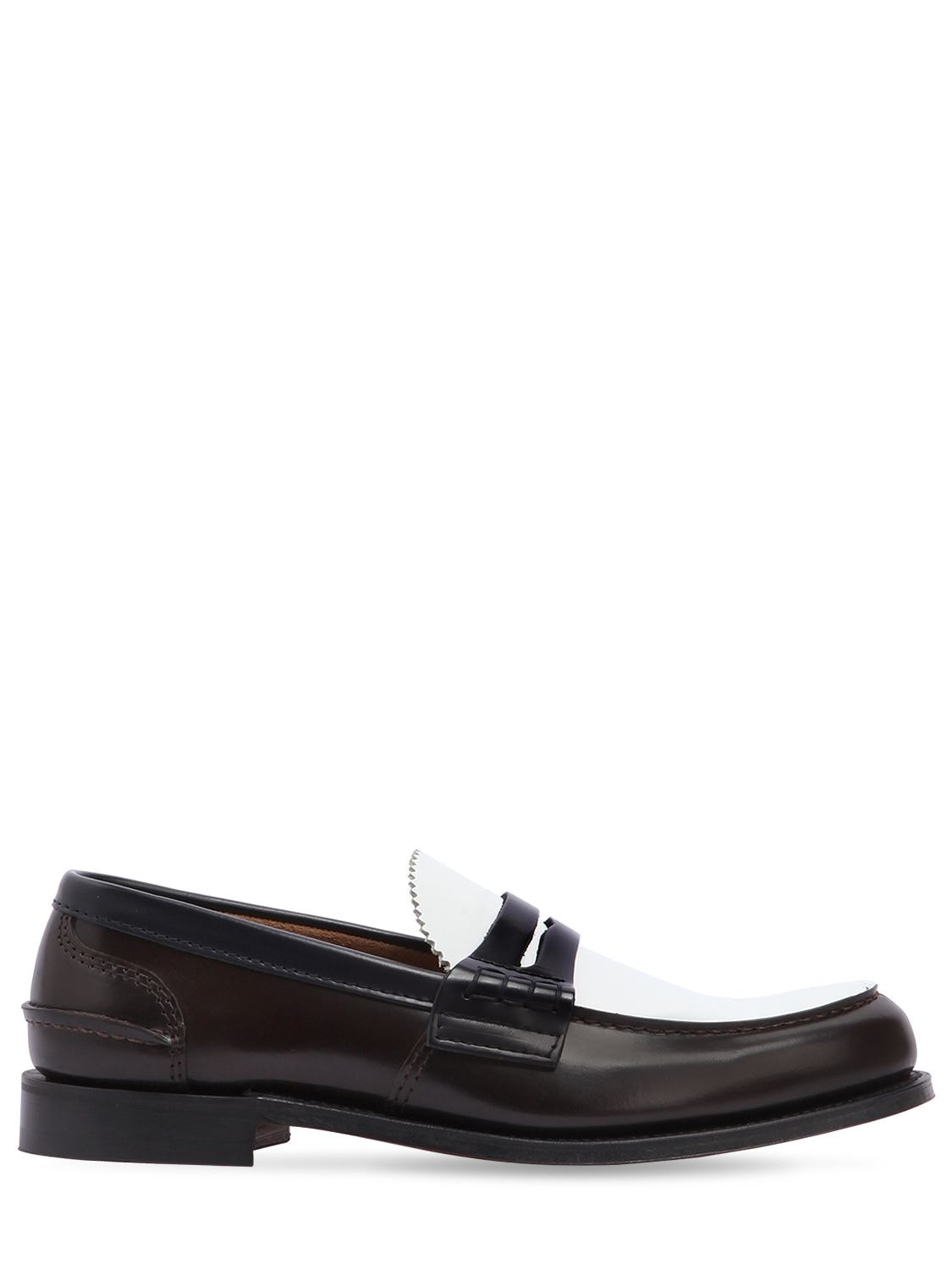 CHURCH'S PEMBREY POLISHED LEATHER LOAFERS,67IW1S006-RJBWWEG1