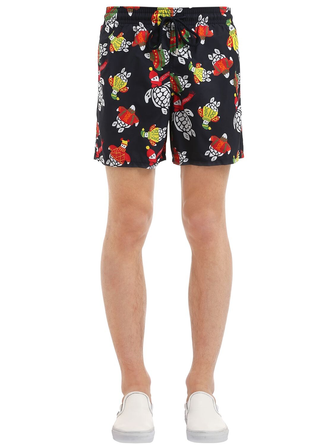 Vilebrequin Moorea Turtle Sweater Print Swim Shorts In Multicolor
