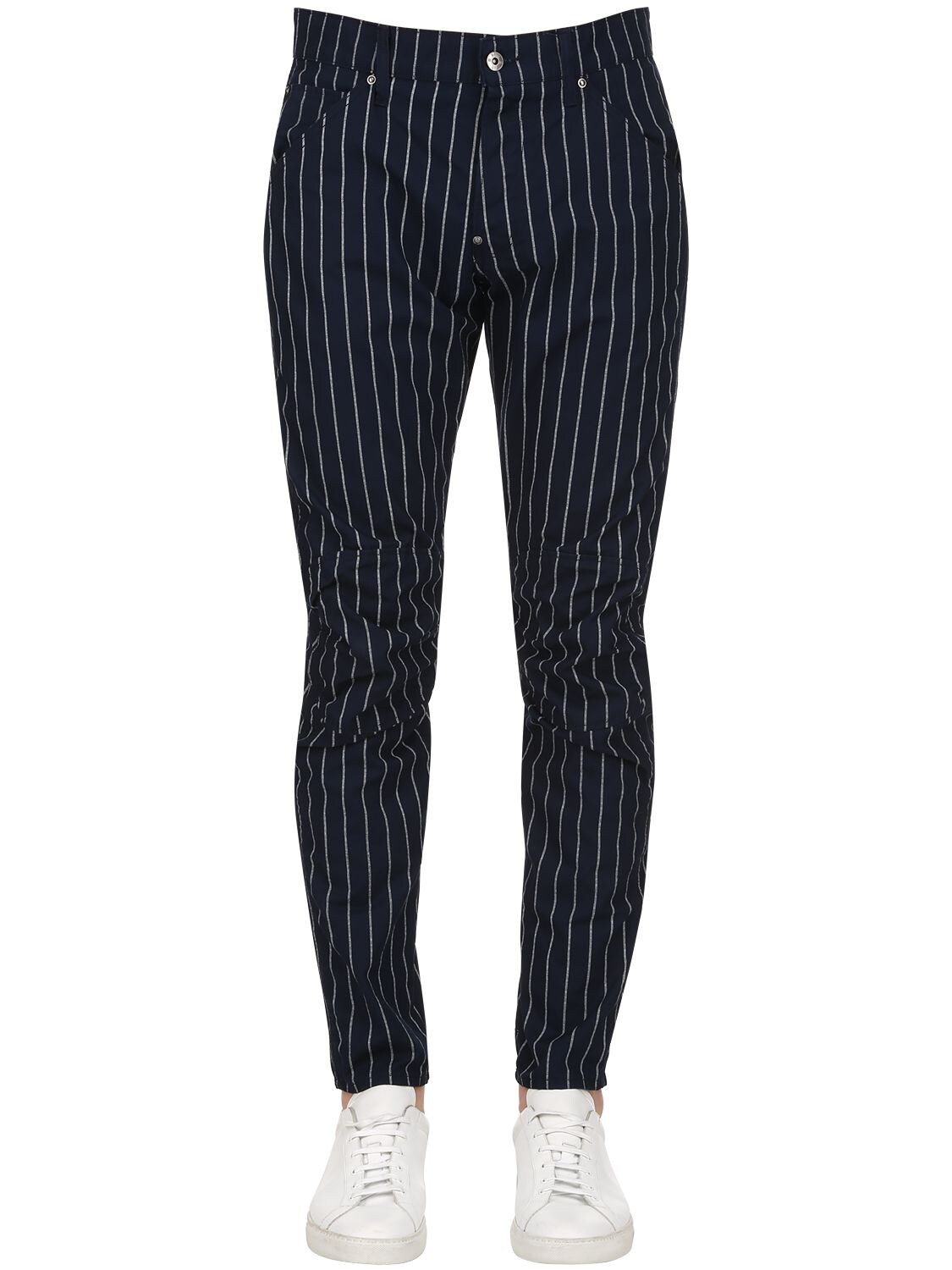 G-star By Pharrell Williams Elwood Striped Tapered Denim Jeans In Blue