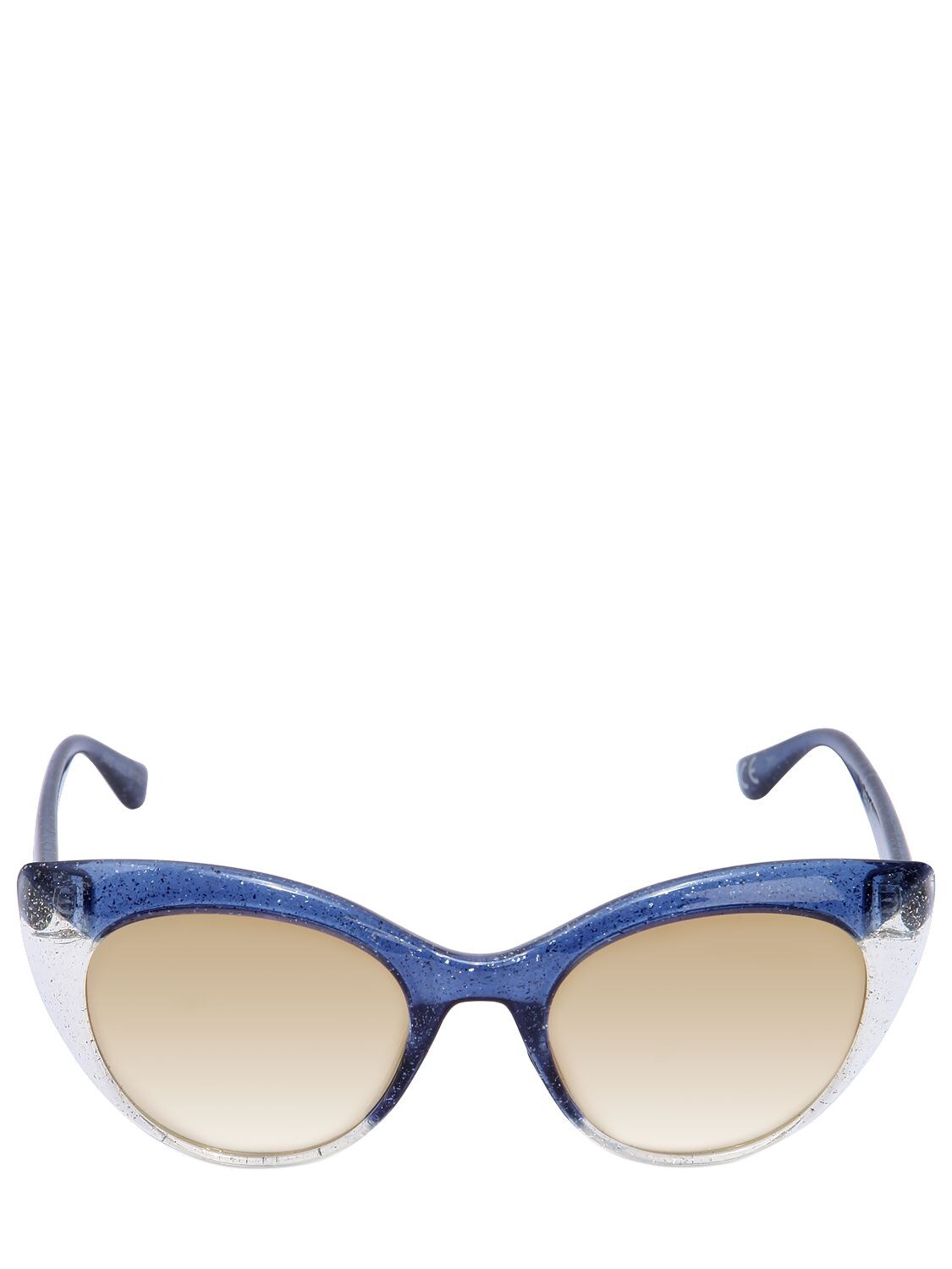 Italia Independent Glitter Glossy Cat-eye Sunglasses In Blue