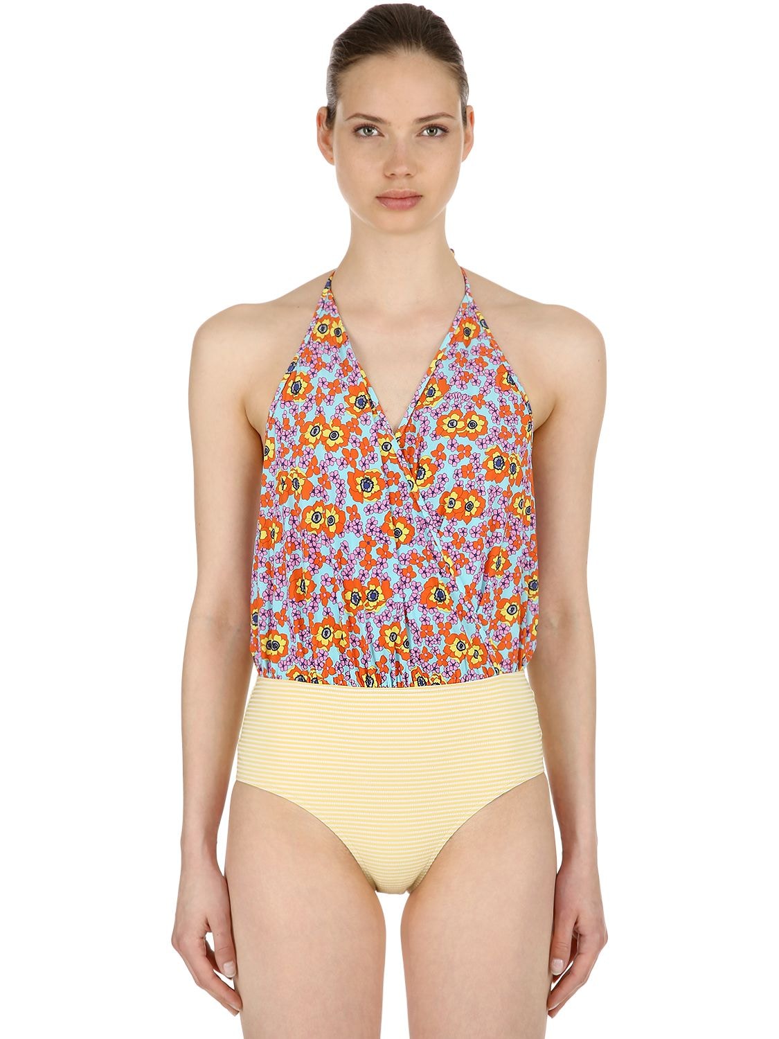 Albertine Camarat Floral One Piece Swimsuit In Multicolor