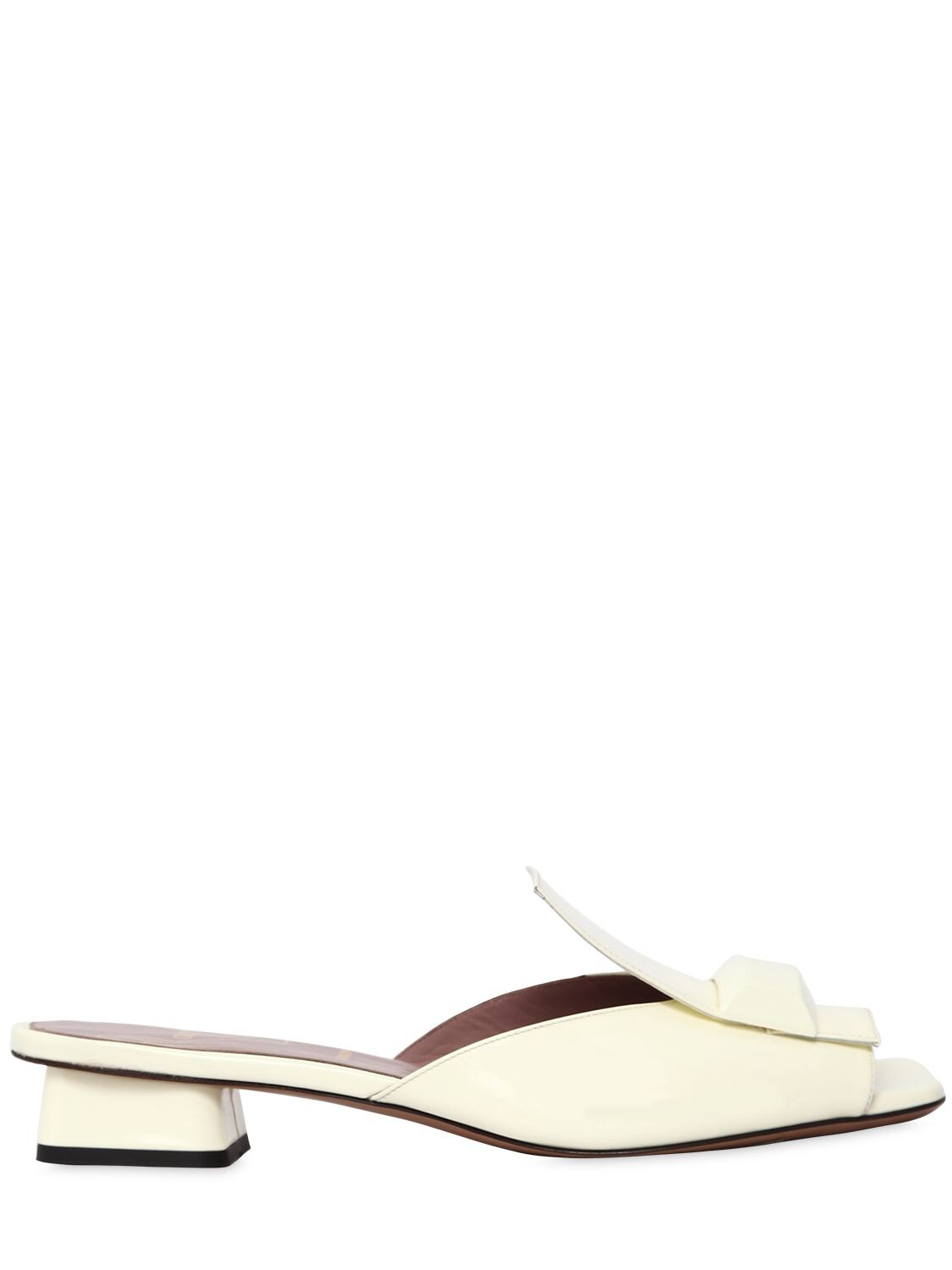 Rayne 30mm Patent Leather Sandals In Ivory