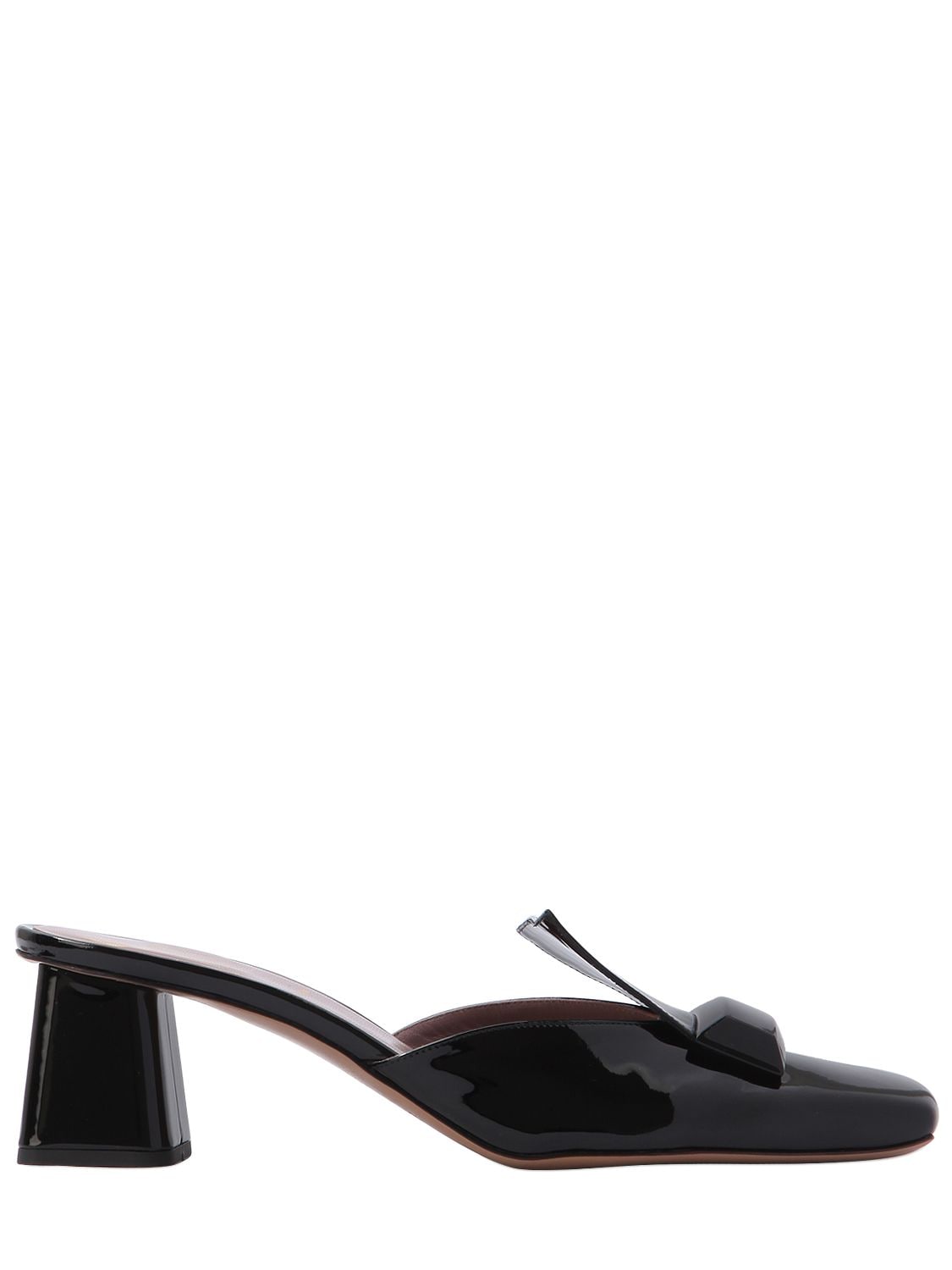 Rayne 50mm Patent Leather Mules In Black