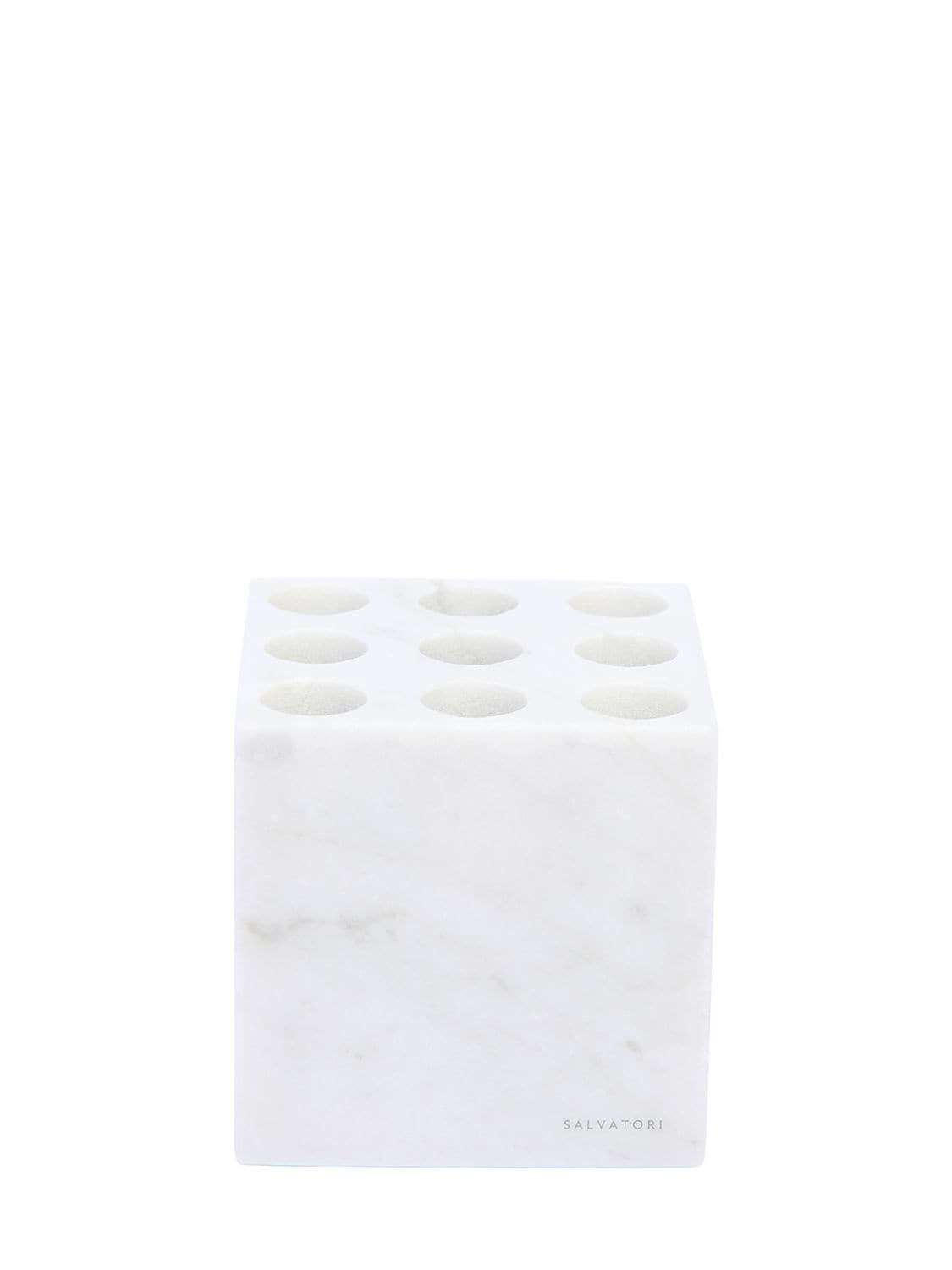 Salvatori Carrara Marble Toothbrush Holder In White