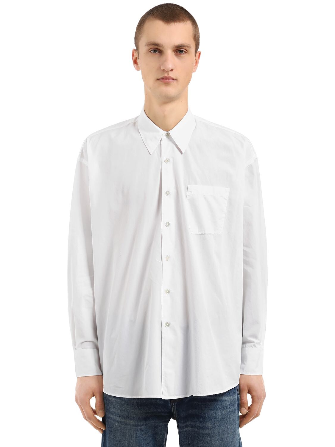 Our Legacy Classic Cotton Poplin Shirt In White