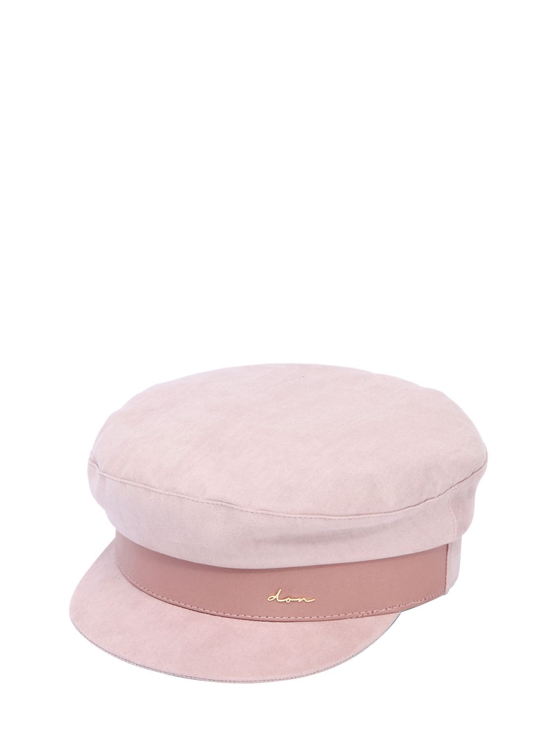 Don Suede & Leather Captain's Hat In Pink