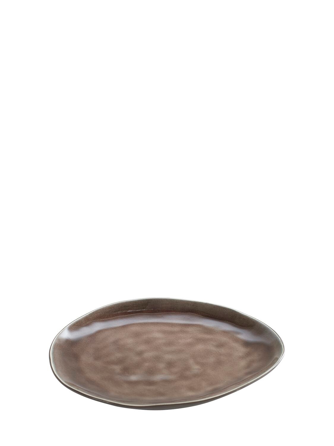 Serax Pure Set Of 2 Medium Oval Plates In Brown