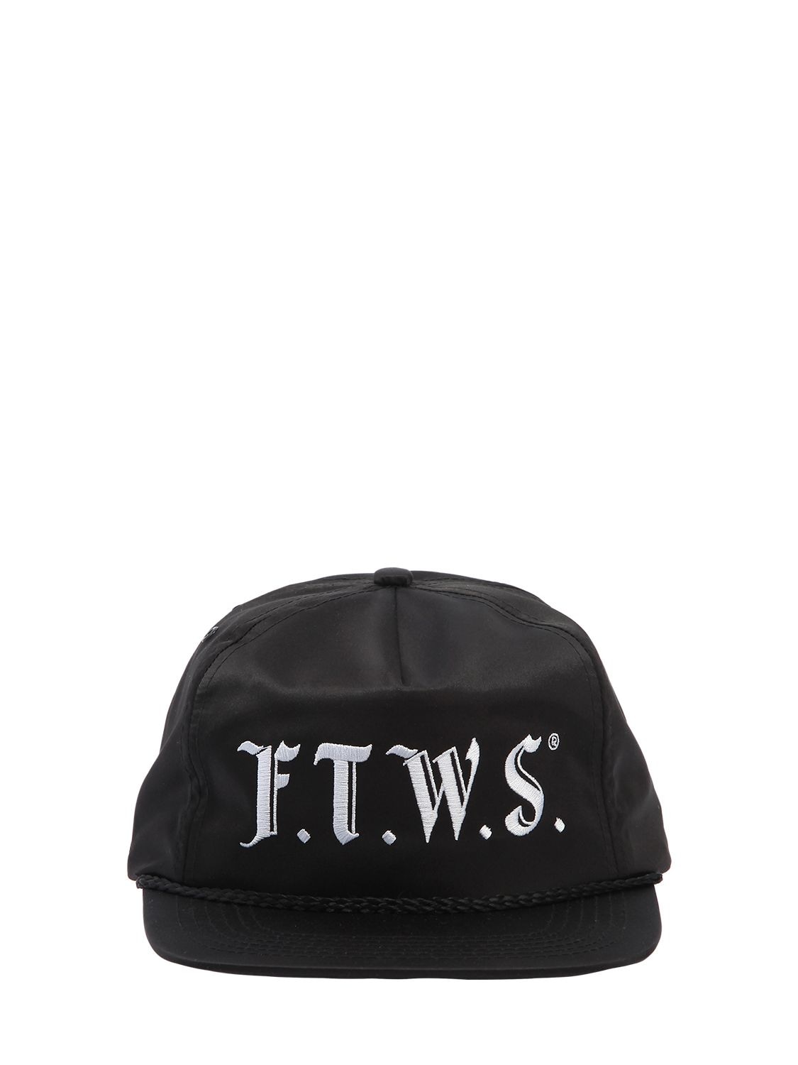 Ftws - For Those Who Sin Logo Satin Baseball Hat In Black