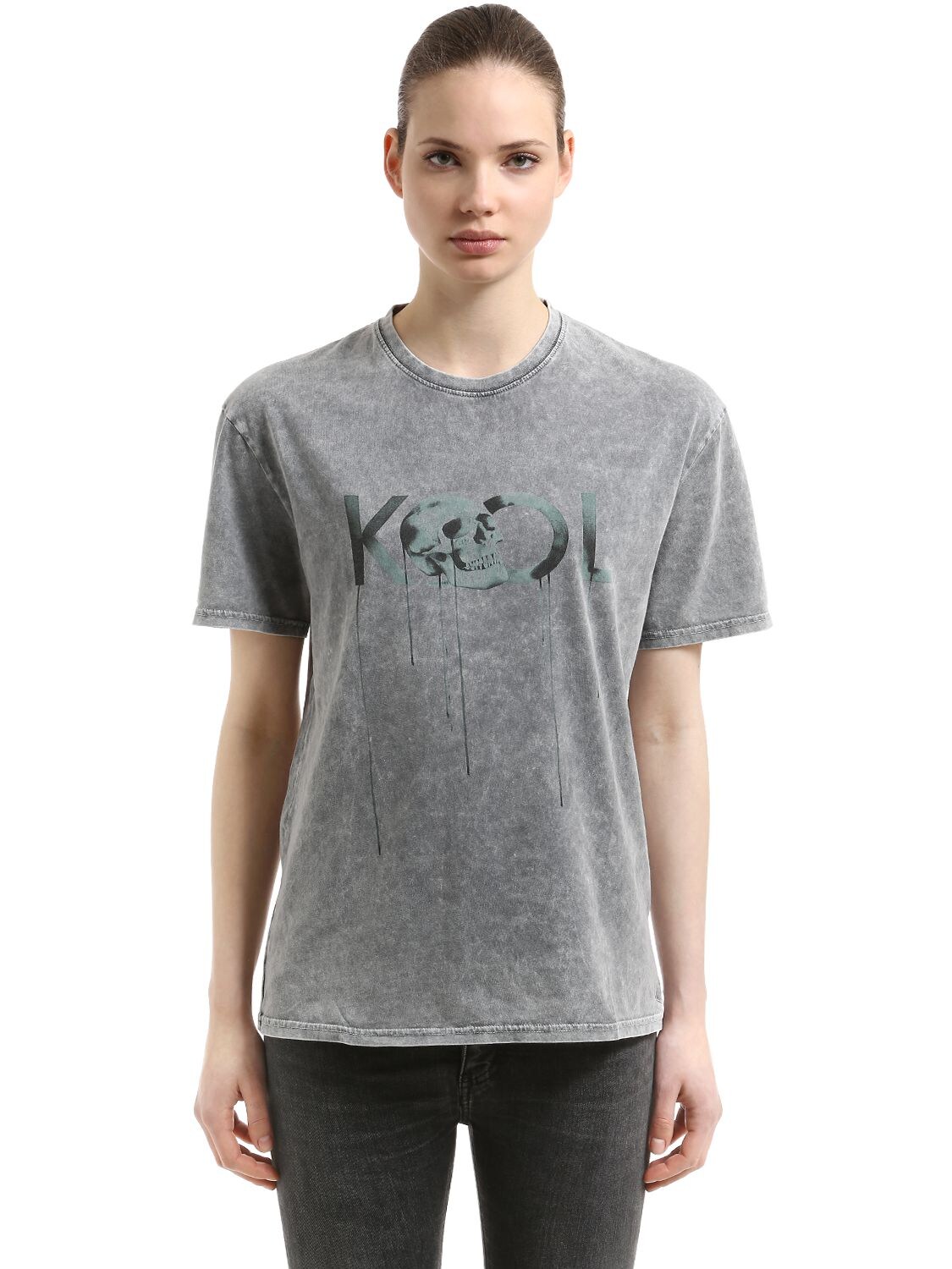 Alchemist Printed Kool Cotton T-shirt In Grey
