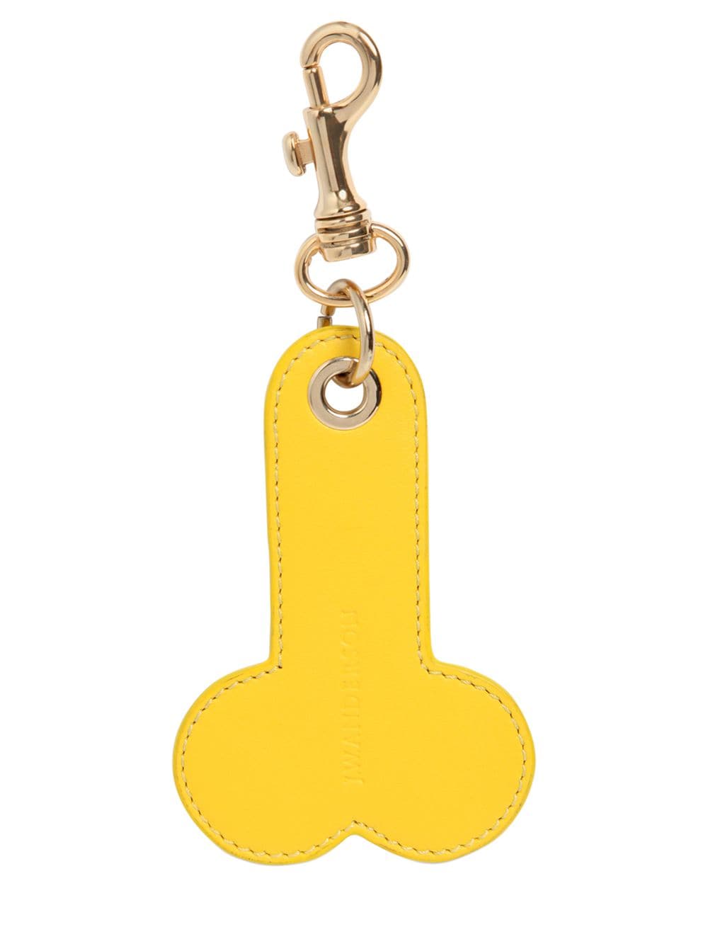 Jw Anderson Leather Key Holder In Yellow