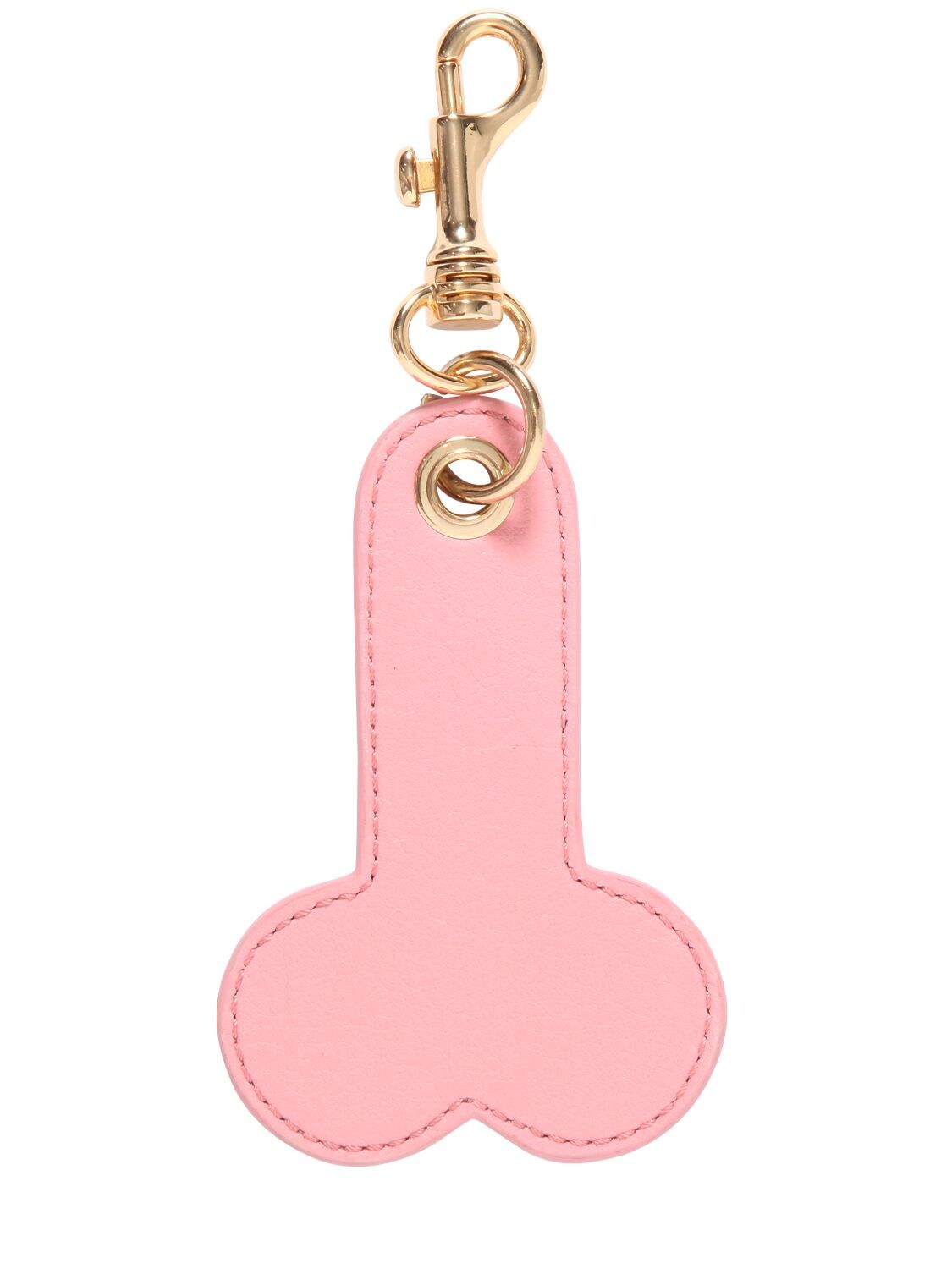 Jw Anderson Leather Key Holder In Pink