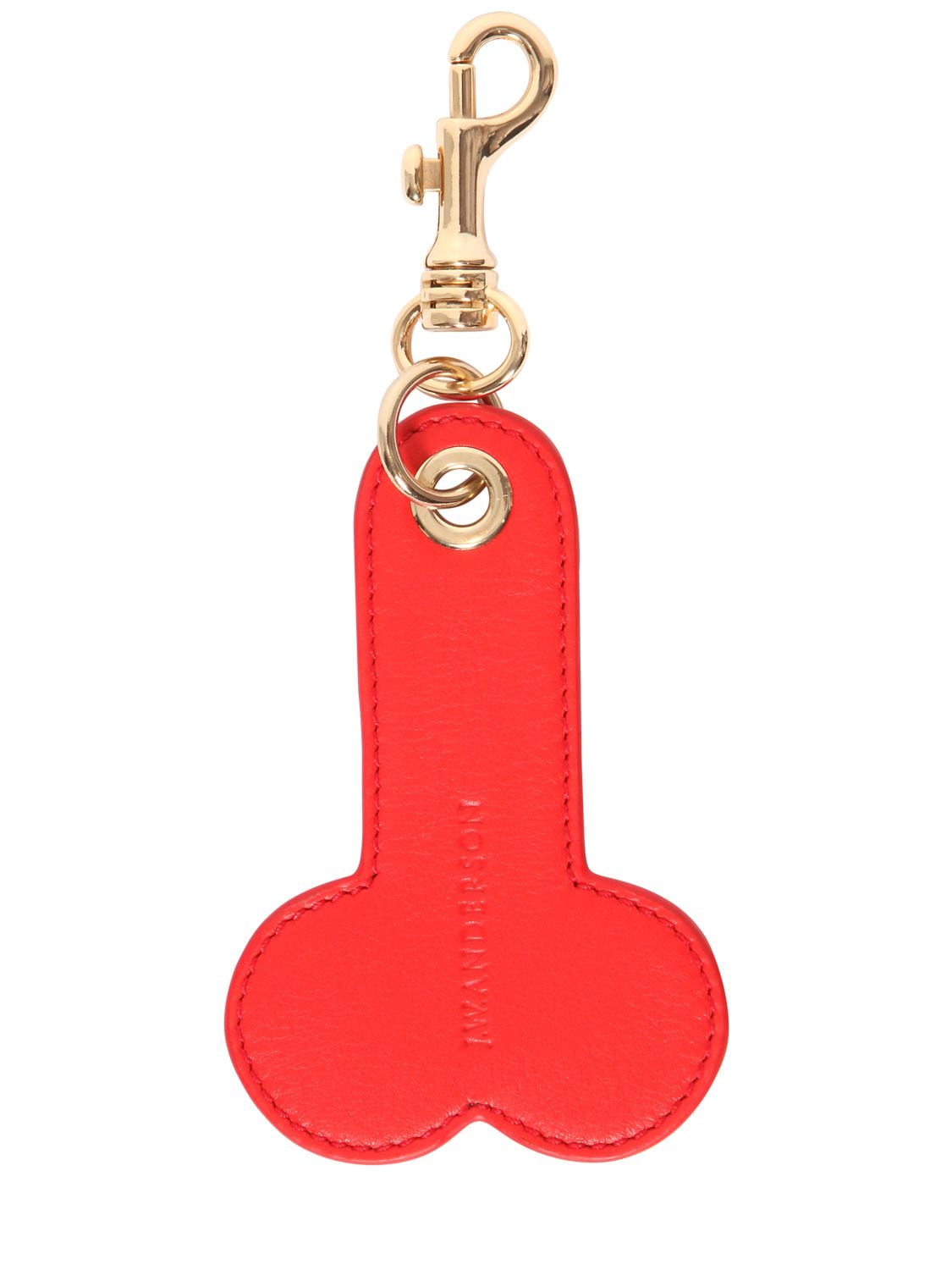 Jw Anderson Leather Key Holder In Red