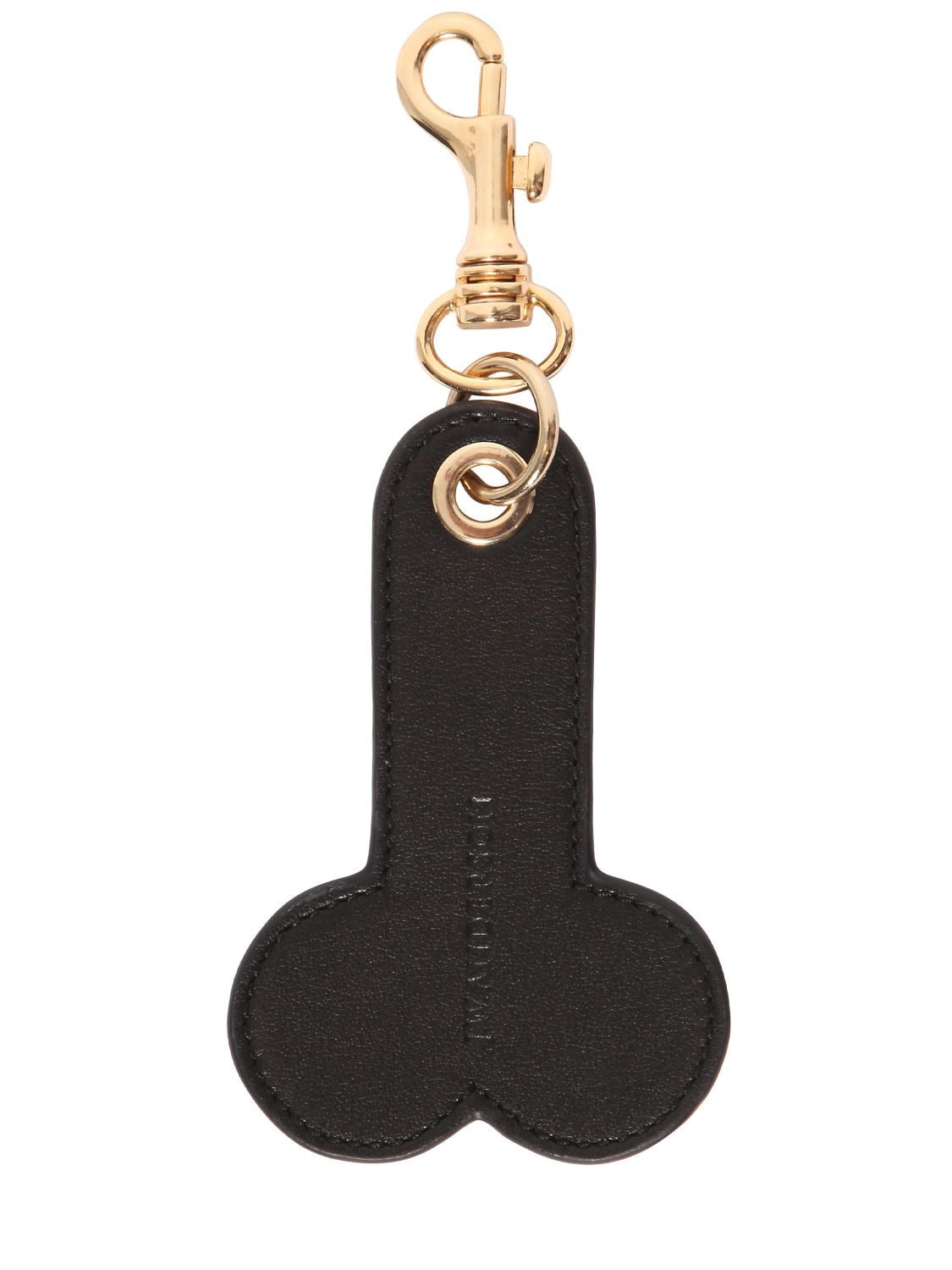 Jw Anderson Leather Key Holder In Black