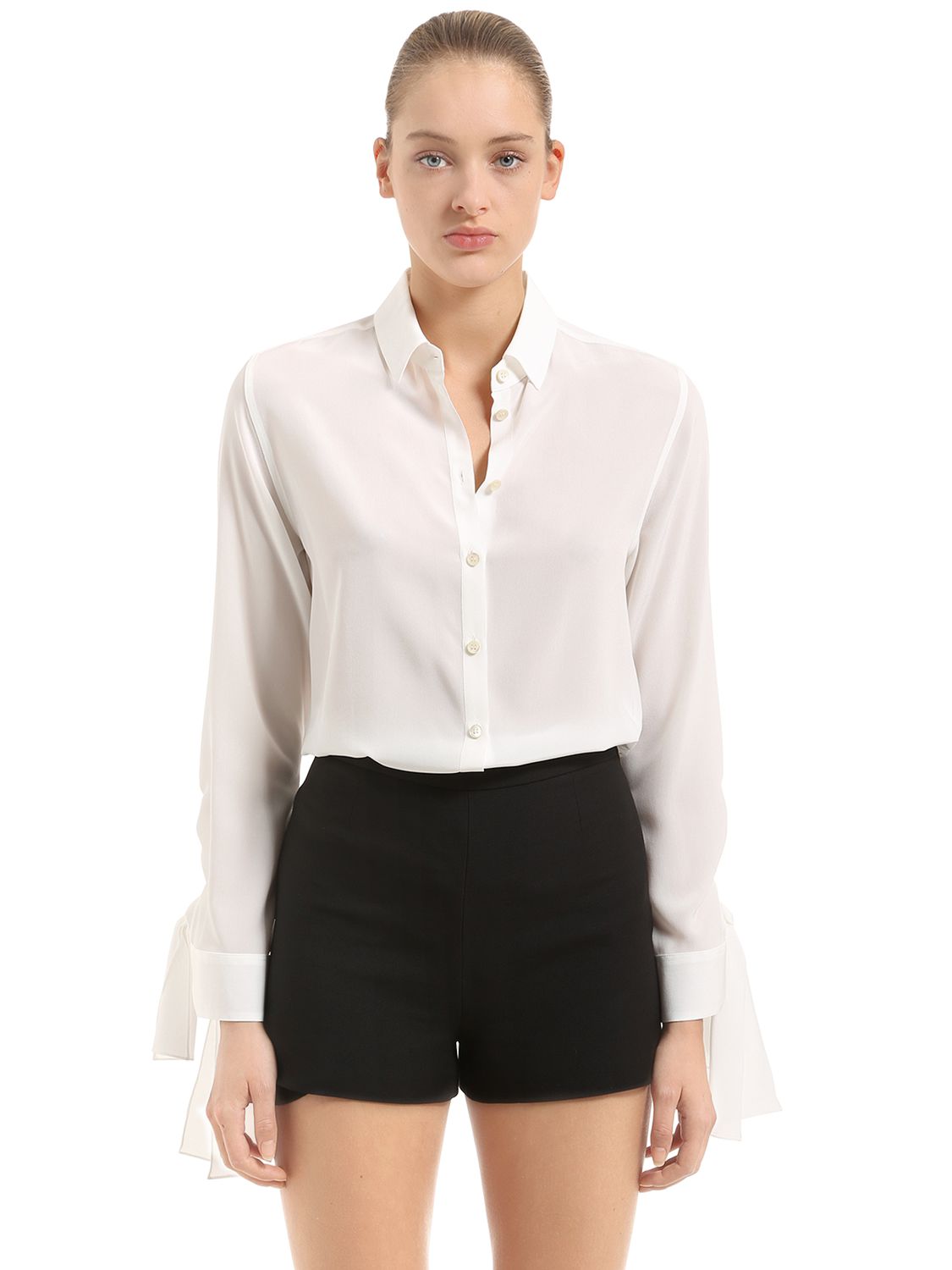 シルククレープデシン シャツ