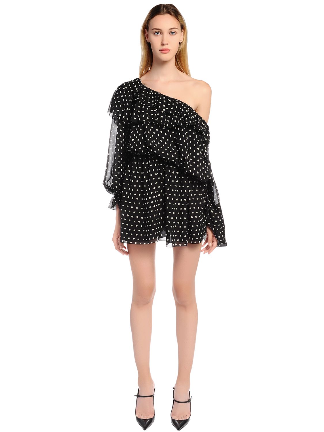 シルクジョーゼットワンピース