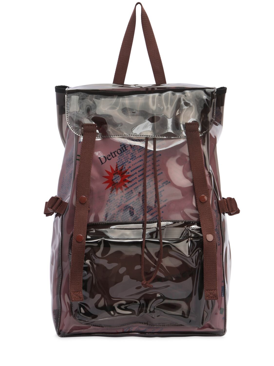 Raf Simons Eastpak Transparent Pvc Backpack In Brown/pink | ModeSens