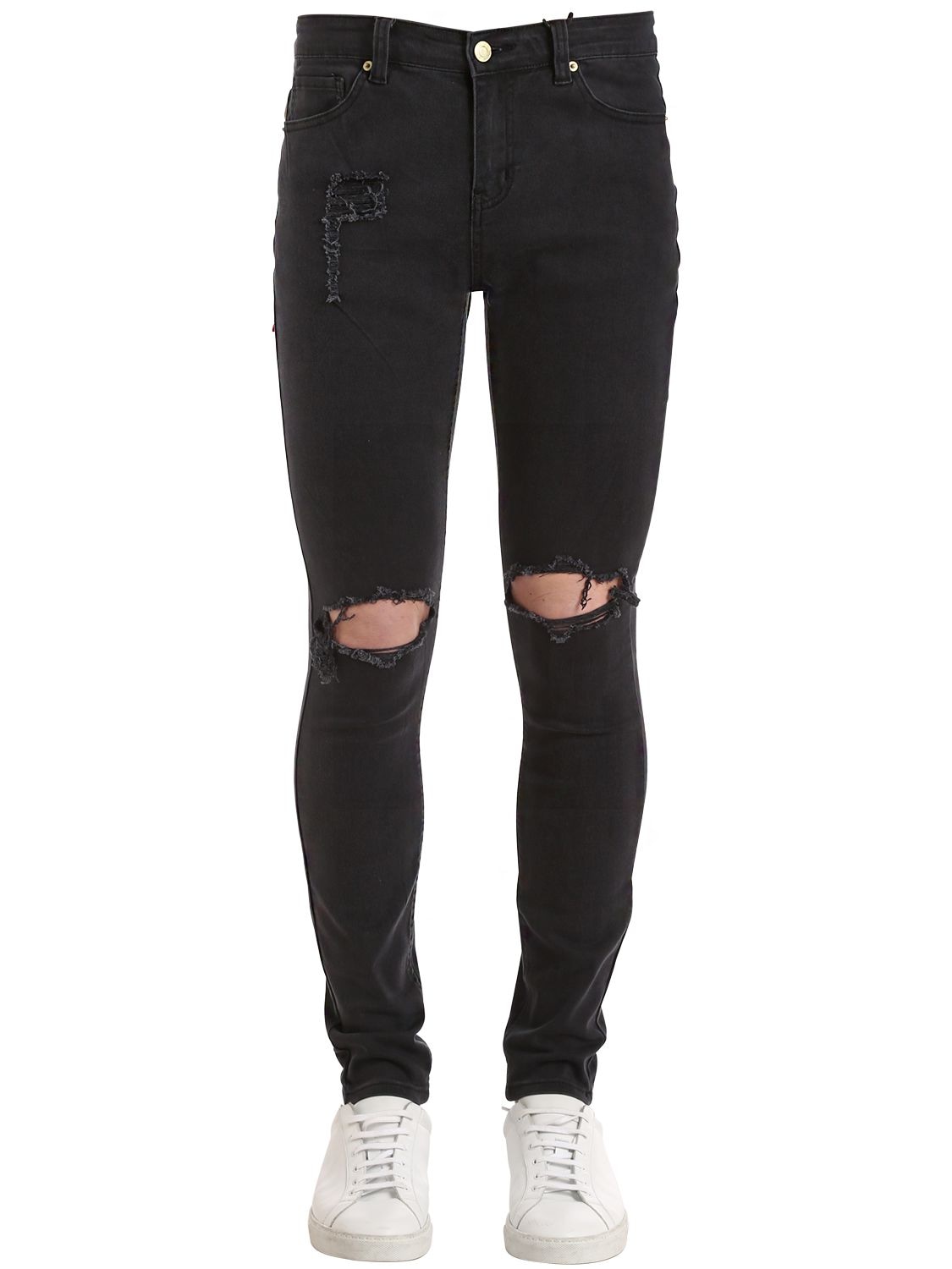 molen Tenen Leerling Profound Aesthetic Skinny Washed Destroyed Denim Jeans In Washed Black |  ModeSens