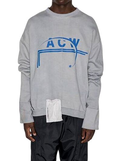 A-cold-wall* Logo Printed Cotton Jersey Sweatshirt In Grey